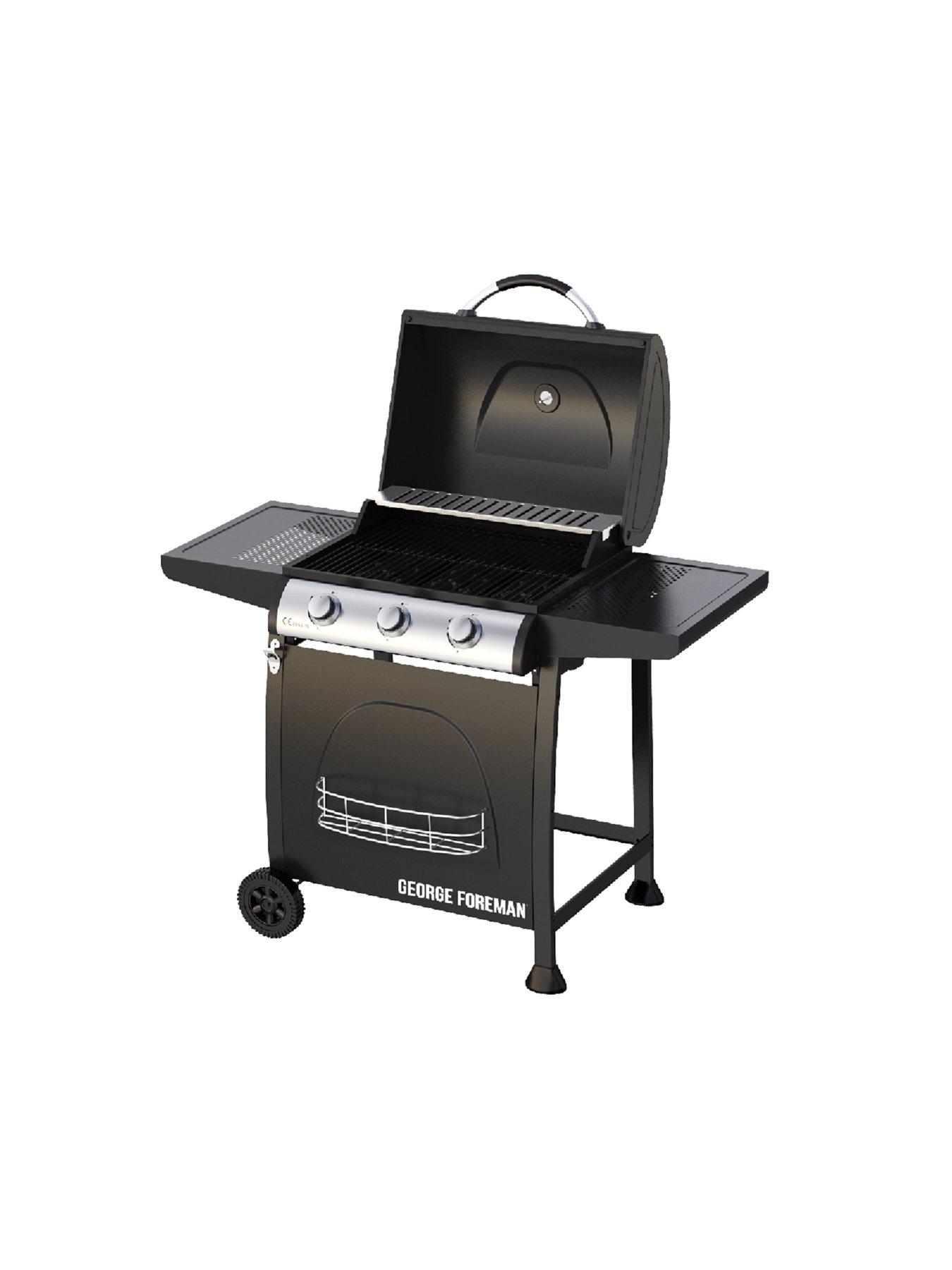 Image 3 of 7 of George Foreman 3-Burner Gas BBQ - Black