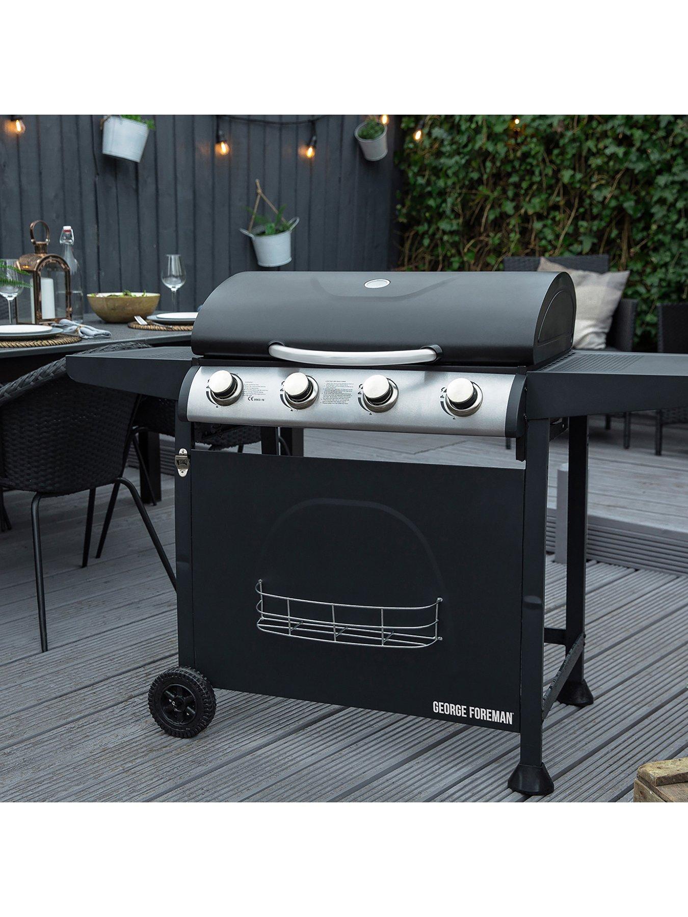Image 6 of 7 of George Foreman 4-Burner Gas BBQ - Black