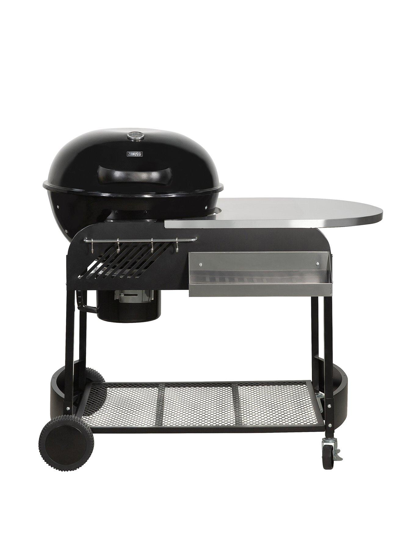 Product photograph of Zanussi Zcbbq22tk-c Charcoal Trolley Kettle Bbq With Cover - Black from very.co.uk