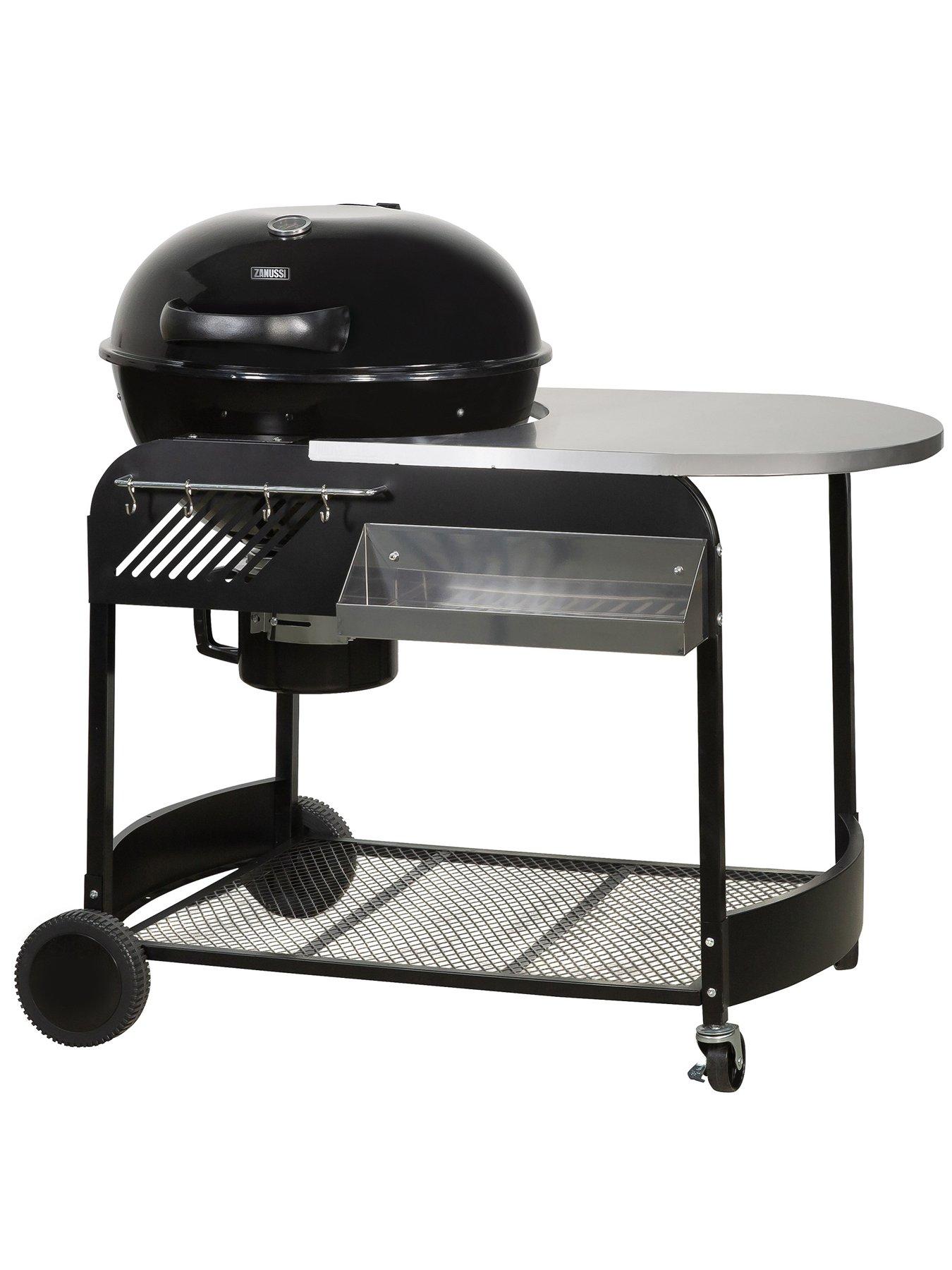 Zanussi ZCBBQ22TKC Charcoal Trolley BBQ with Cover in Black Very.co.uk