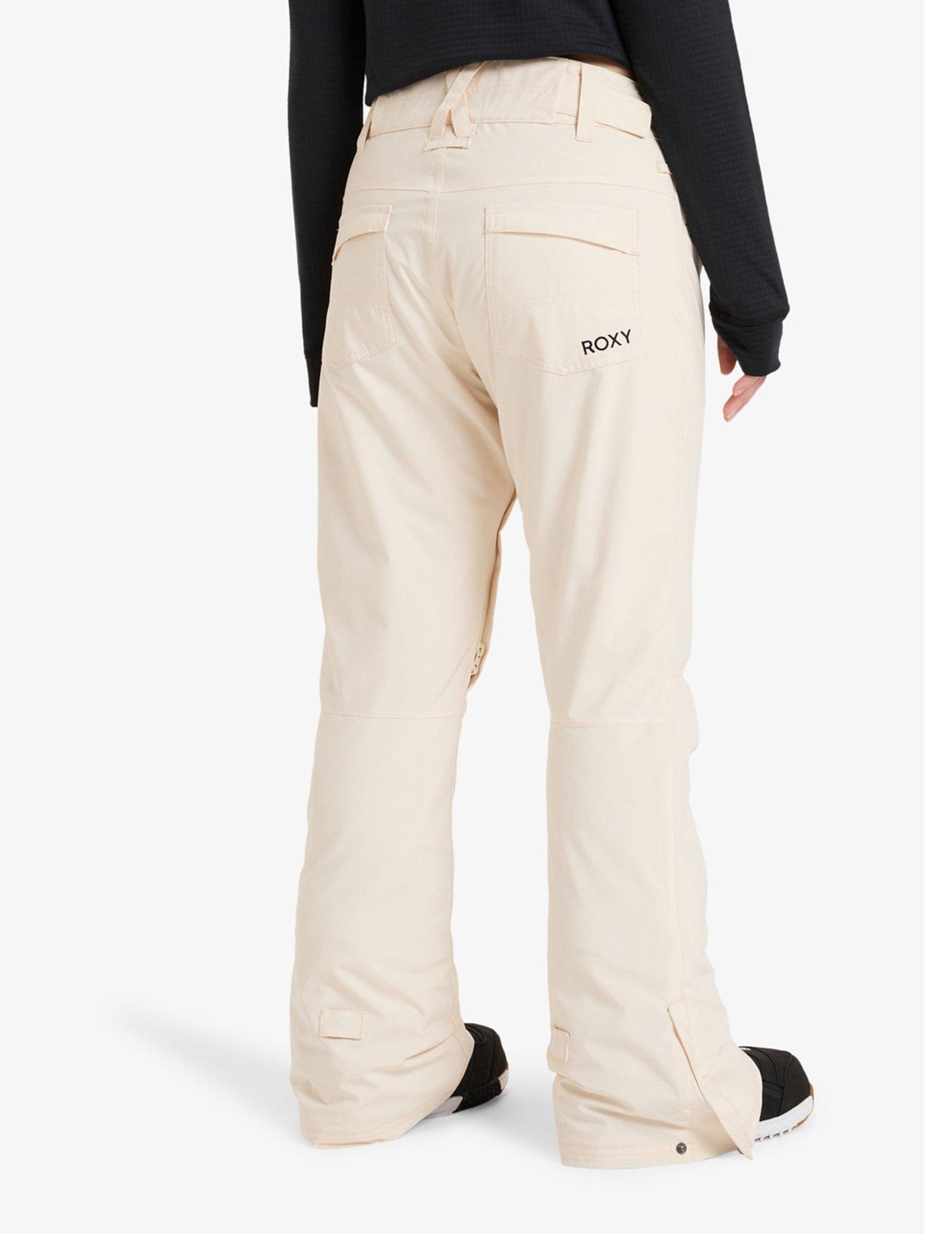 Roxy Women's Back Yard Ski Pants Cream Very