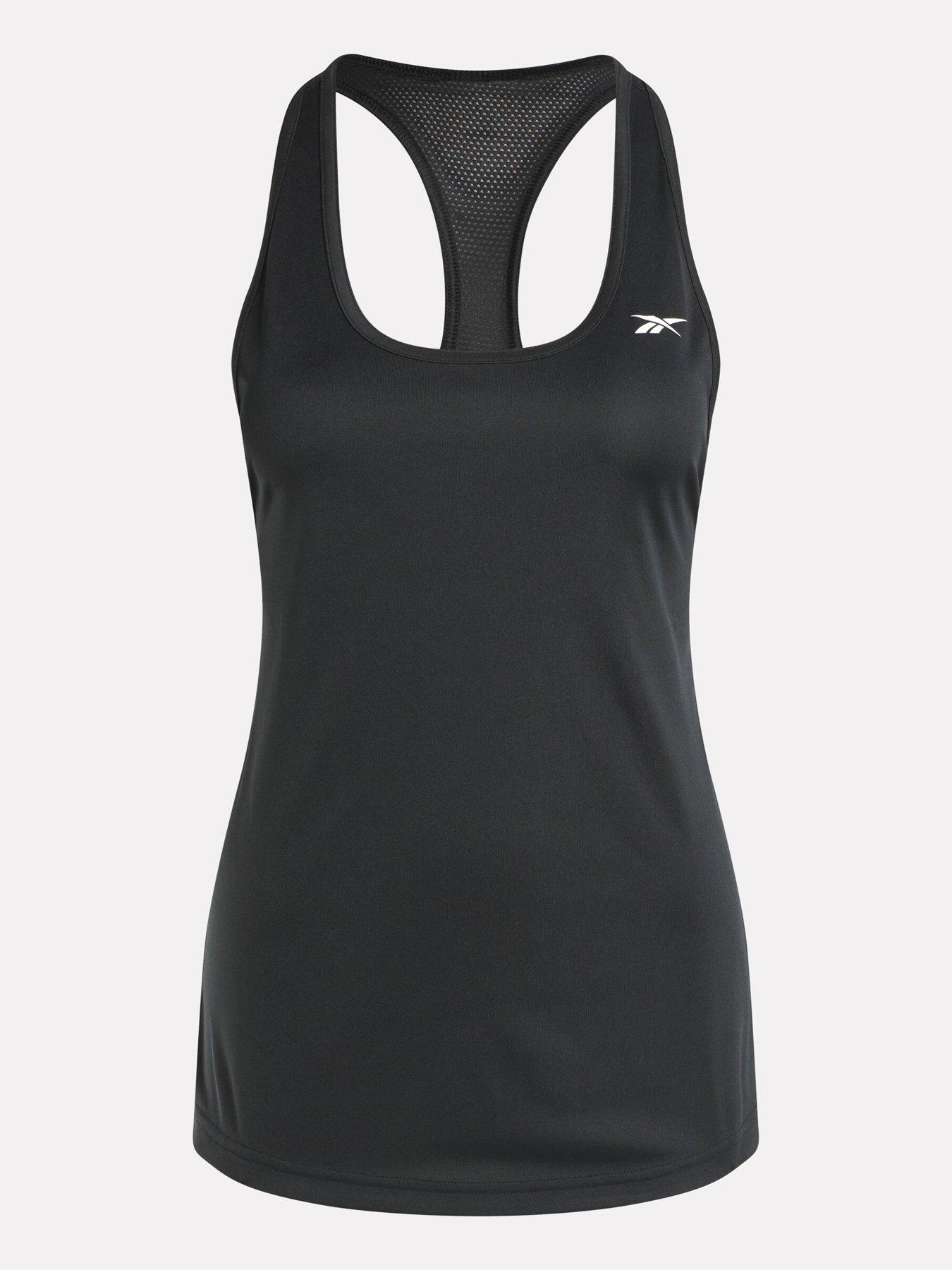 Reebok Womens Training Id Train Mesh Back Tank - Black