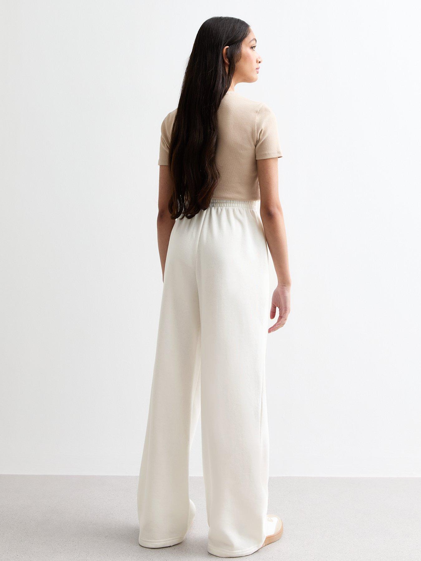 New Look 915 Girls Cream Beverly Hills Wide Leg Joggers Very
