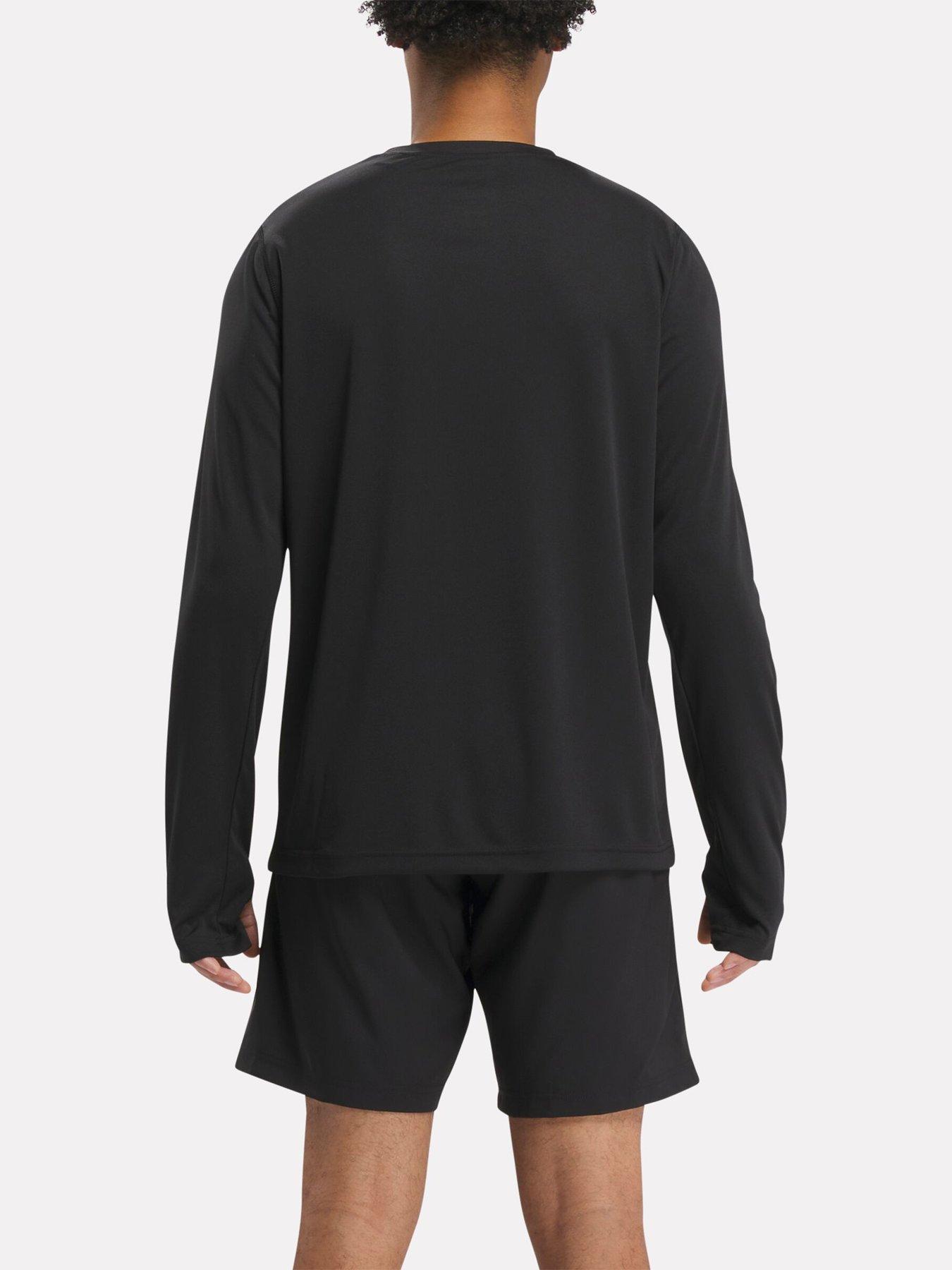 Image 2 of 5 of Reebok Mens Training Train Long Sleeve Tech T-Shirt - Black