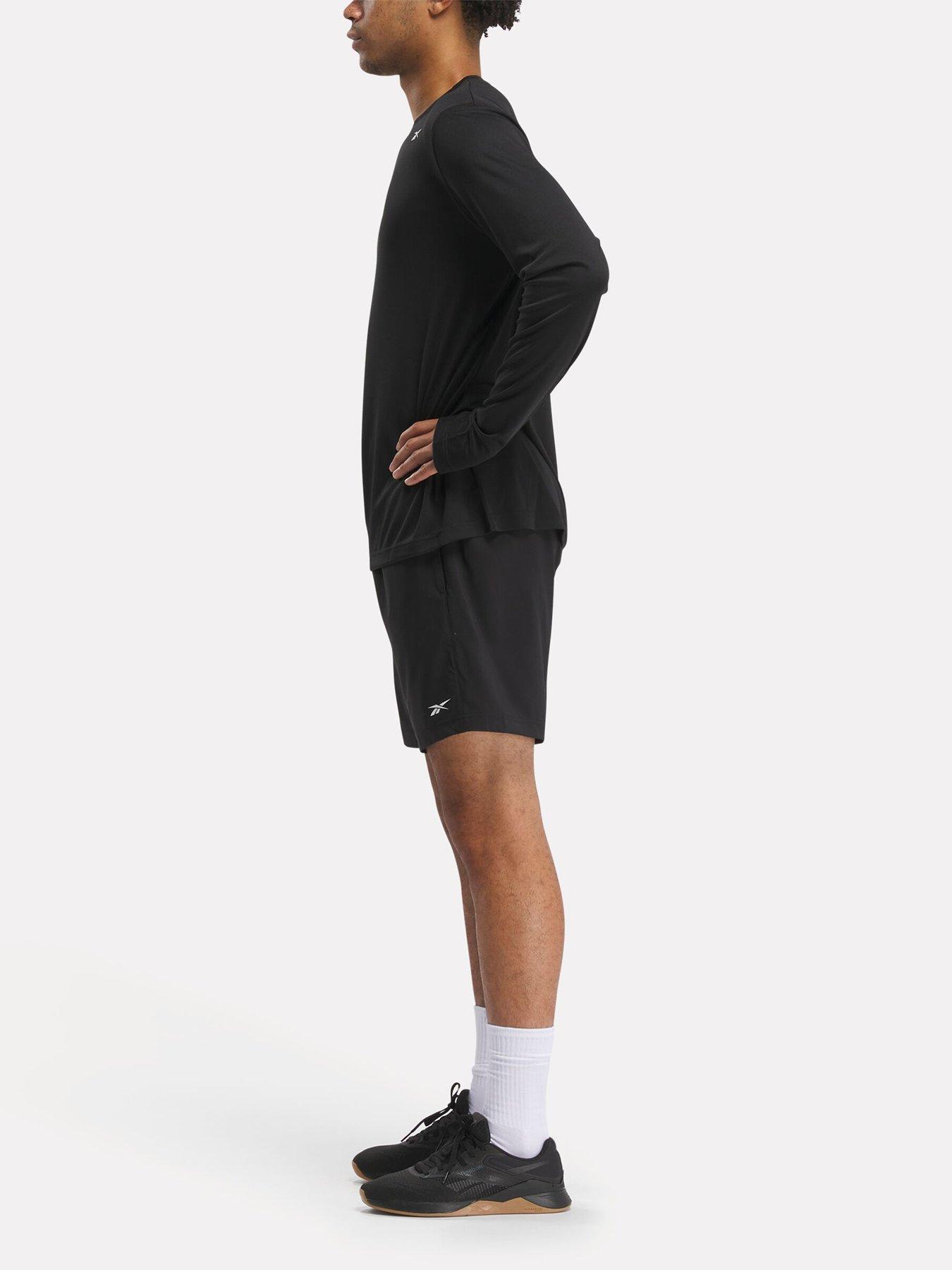 Image 3 of 5 of Reebok Mens Training Train Long Sleeve Tech T-Shirt - Black