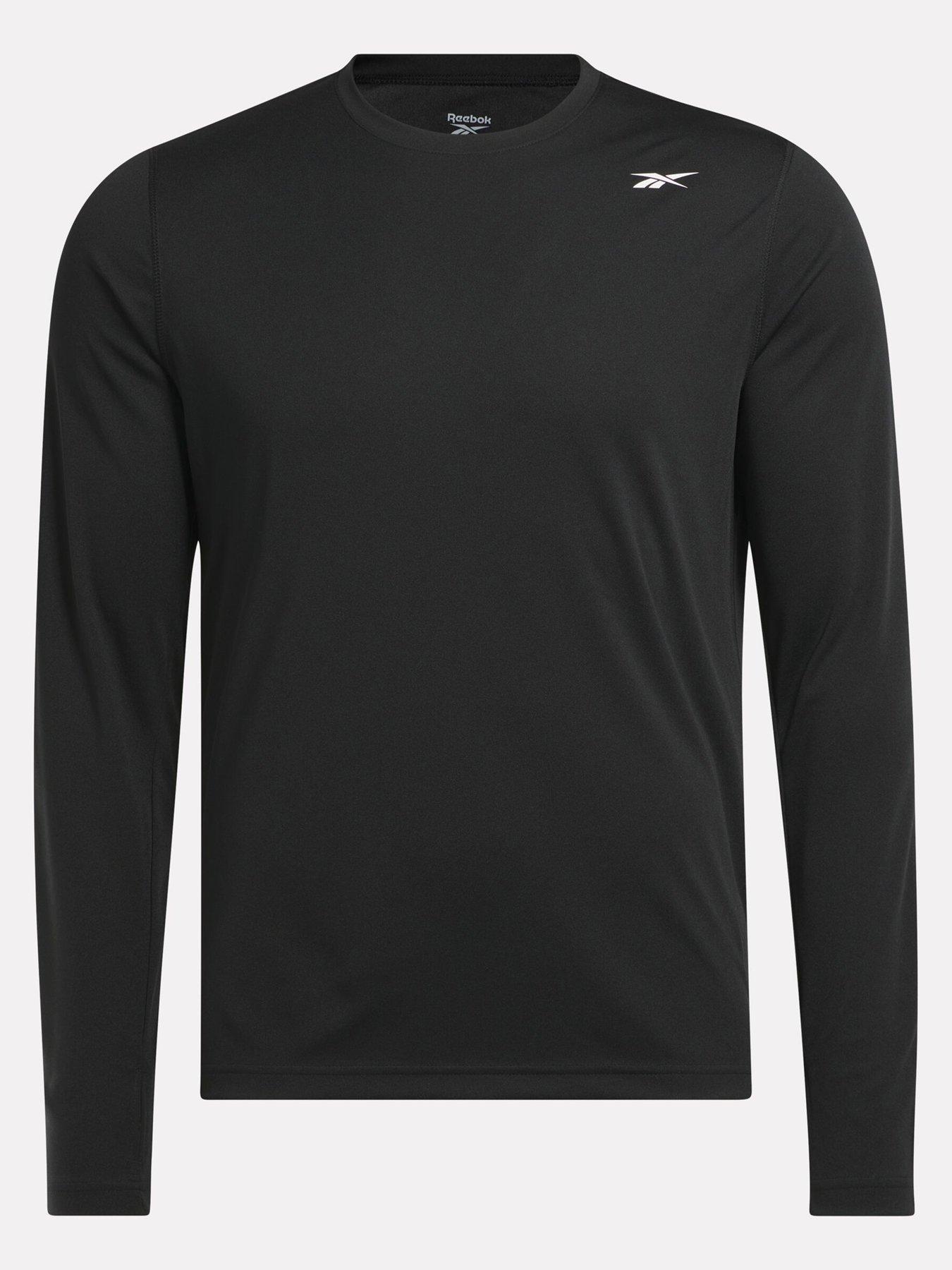 Image 5 of 5 of Reebok Mens Training Train Long Sleeve Tech T-Shirt - Black