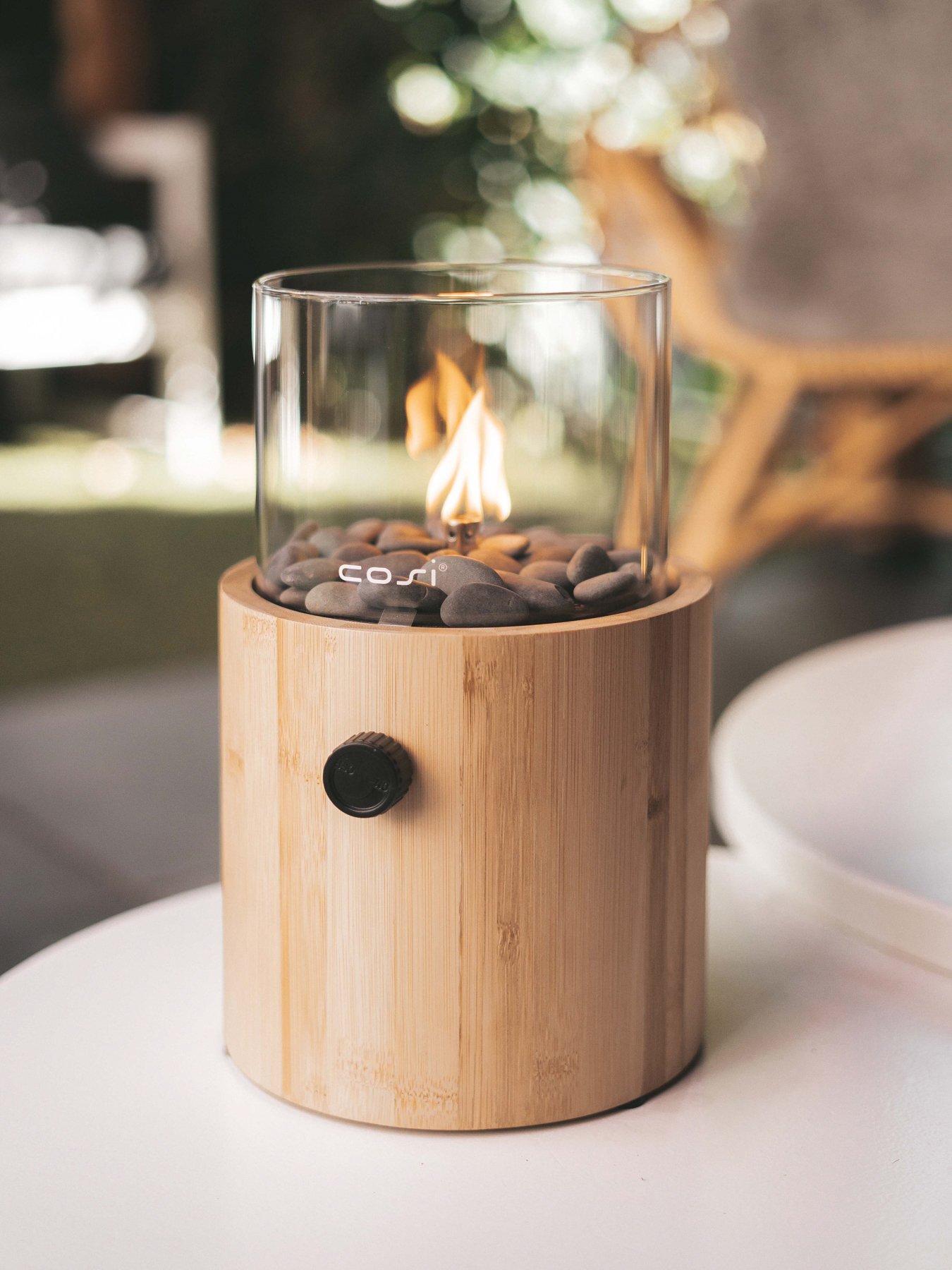 Product photograph of Pacific Lifestyle Cosiscoop Fire Lantern - Bamboo from very.co.uk