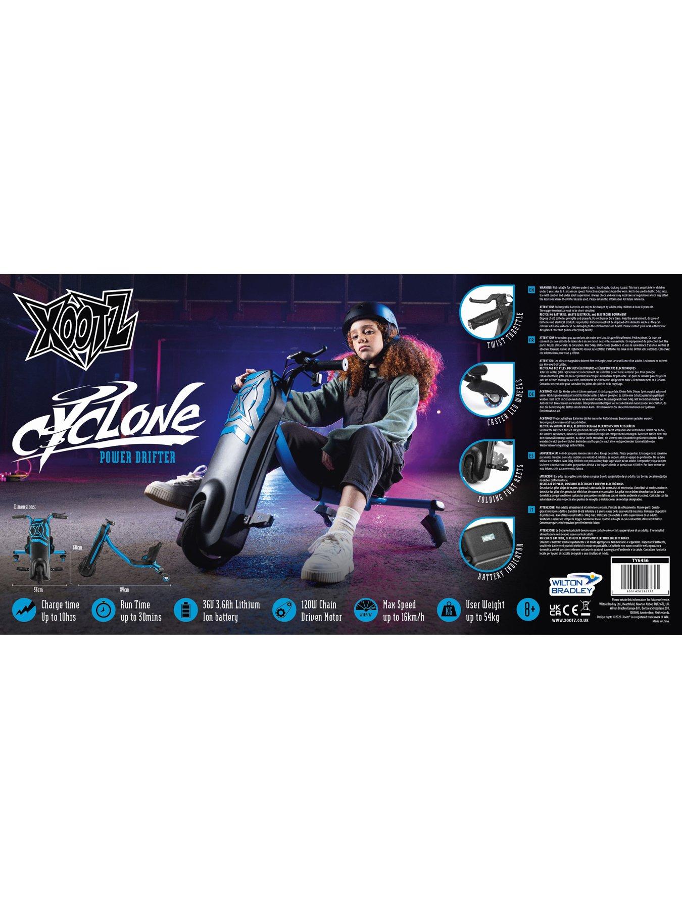 Image 7 of 7 of XOOTZ Cyclone Drift Trike, Electric Go Kart 24V - Blue