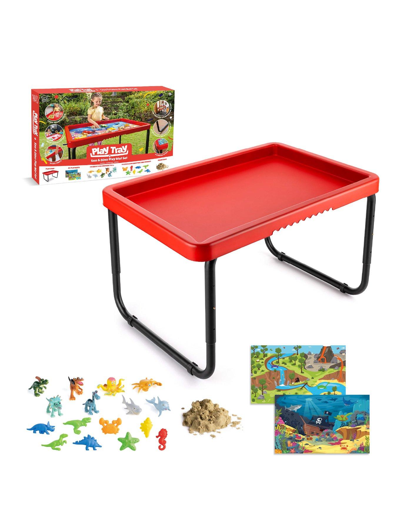 Image 2 of 7 of Toyrific Play Tray Activity Table with Sea Life and Dinosaur Play Mat Set