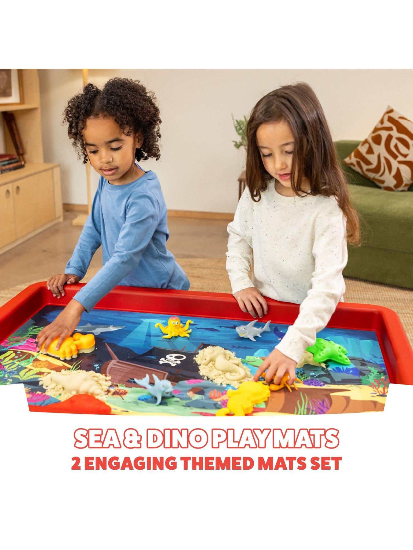 Image 3 of 7 of Toyrific Play Tray Activity Table with Sea Life and Dinosaur Play Mat Set
