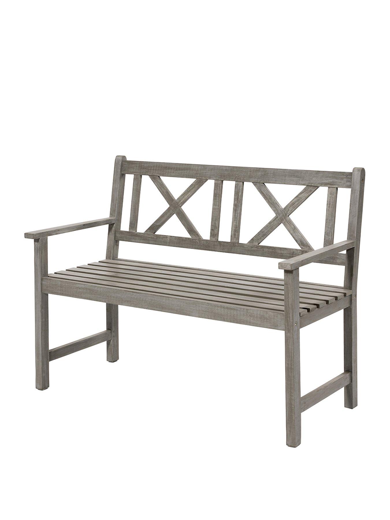 Image 3 of 7 of Pacific Lifestyle Cambridge Antique Grey Outdoor 2 Seater Bench