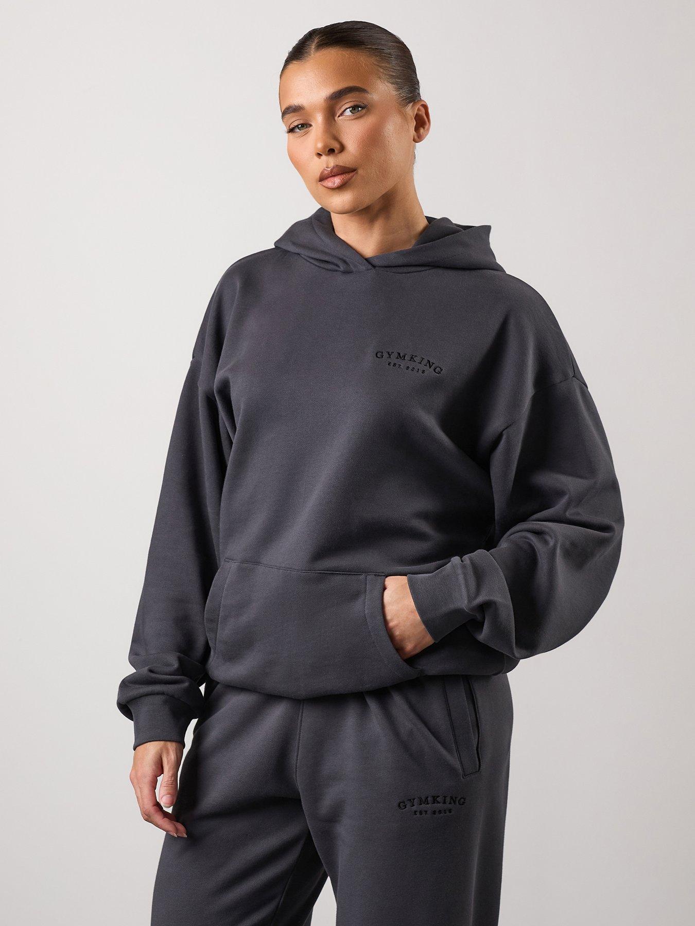 undefined Womens Compose Oversized Hoodie - Dark Grey