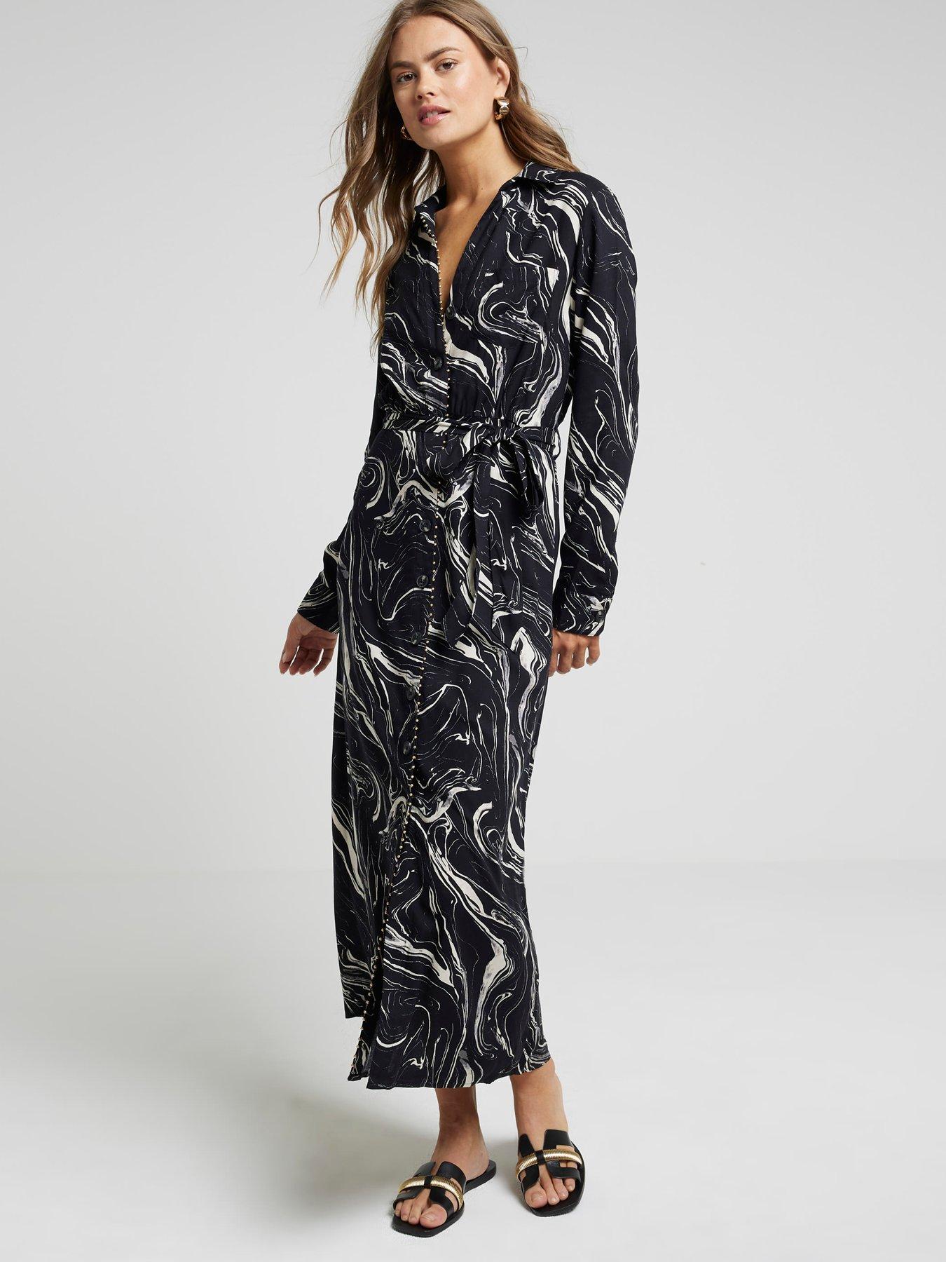 Shirt Midi Dress T Shirt Dress River Island River Island Midi
