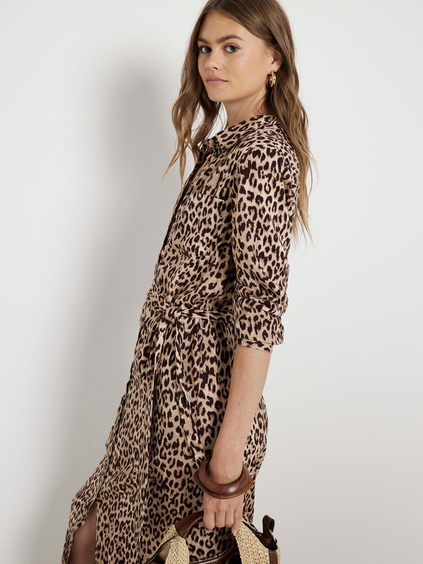 Leopard dress river island hotsell