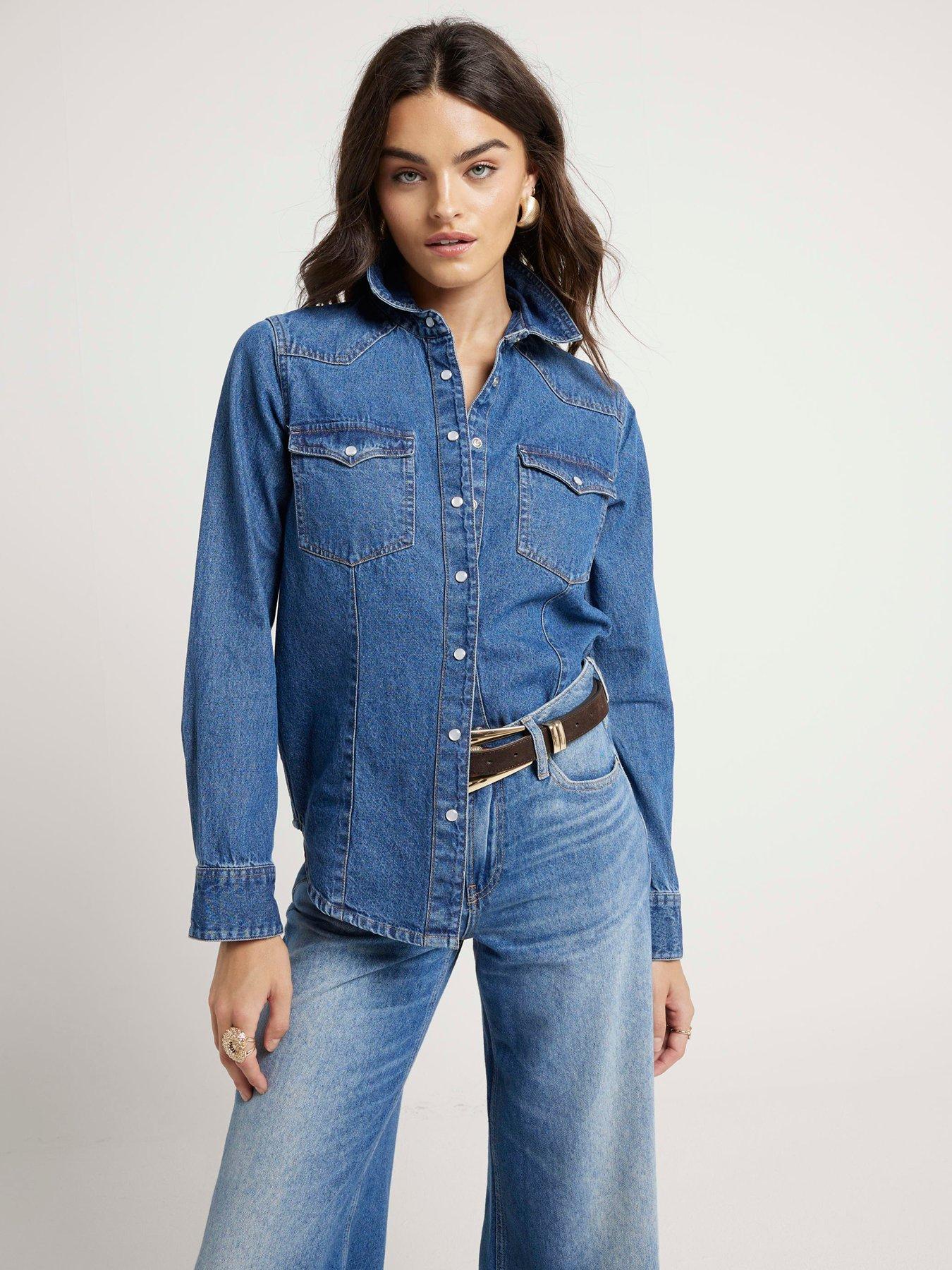 undefined Western Shirt - Blue