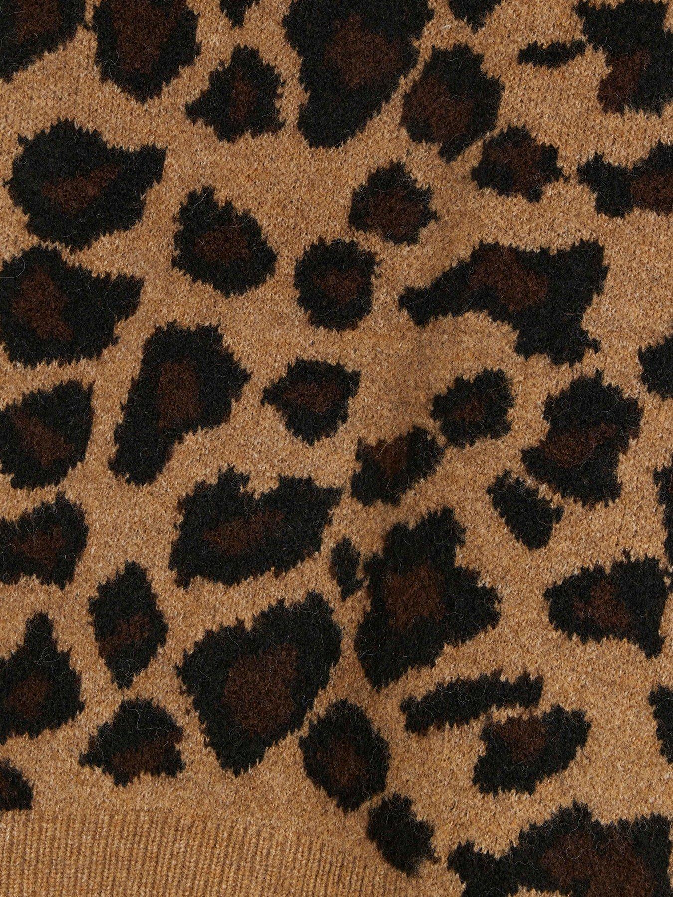 Leopard Print Jumper Brown