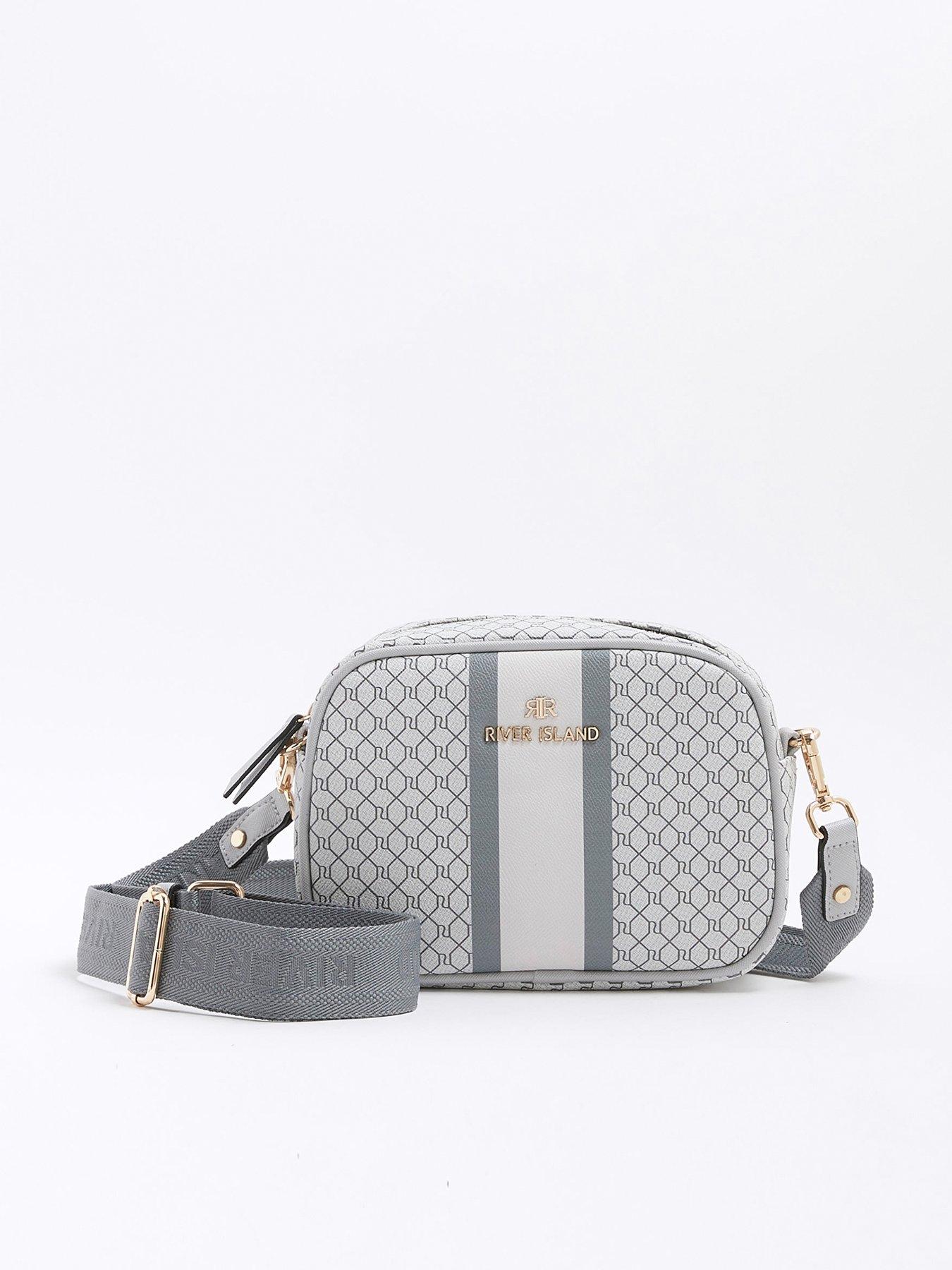 River island grey shoulder bag hot sale