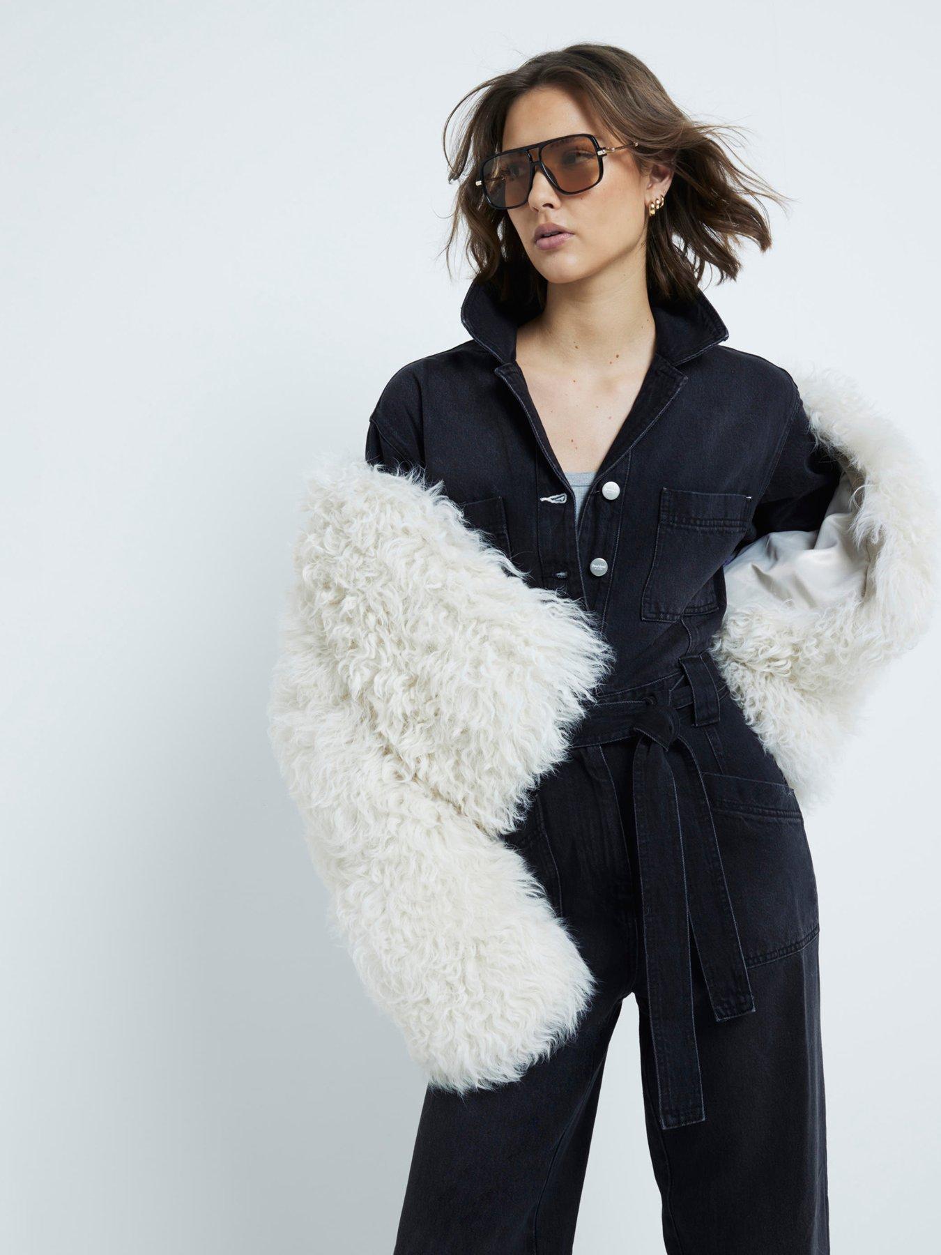 Clothing River Island Velvet Jumpsuit River Island Denim Boilersuit