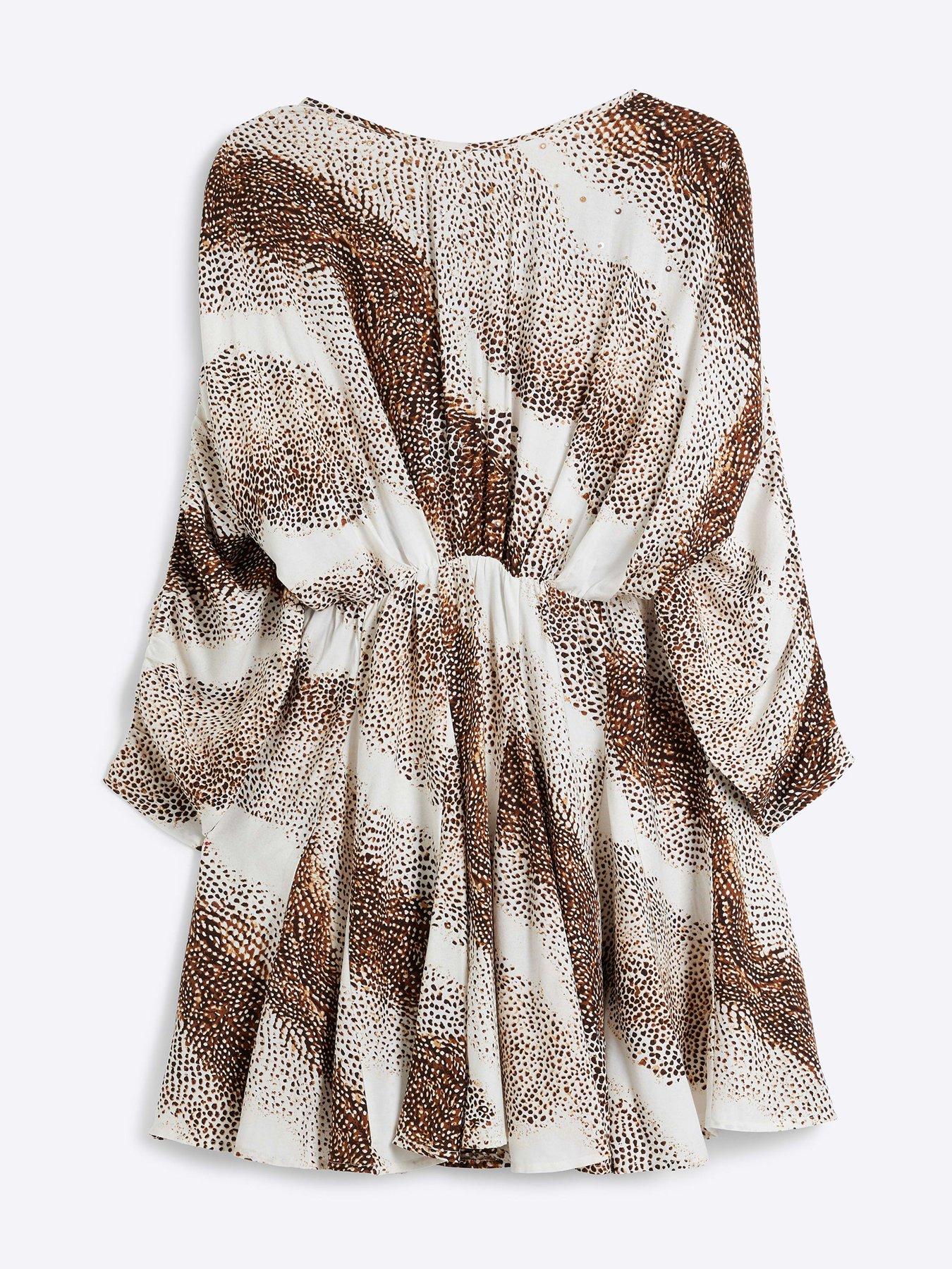 Robe Imprimé Léopard River Island – Taille 10 – Crayon (pencil Dress) – Neuf Sans étiquettes