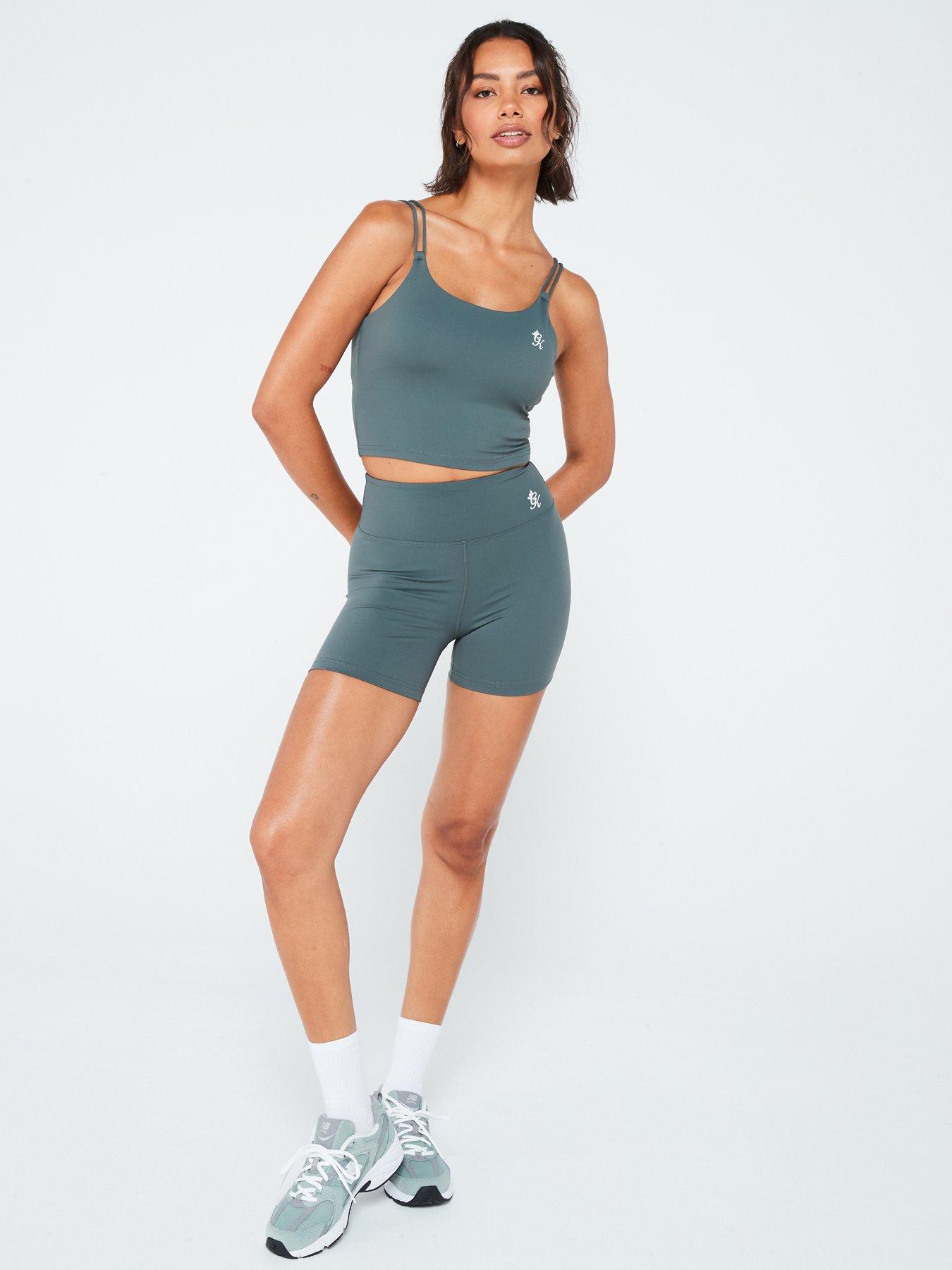 Image 3 of 6 of Gym King Womens 365 Long Line Tank Sports Bra &nbsp;- Green