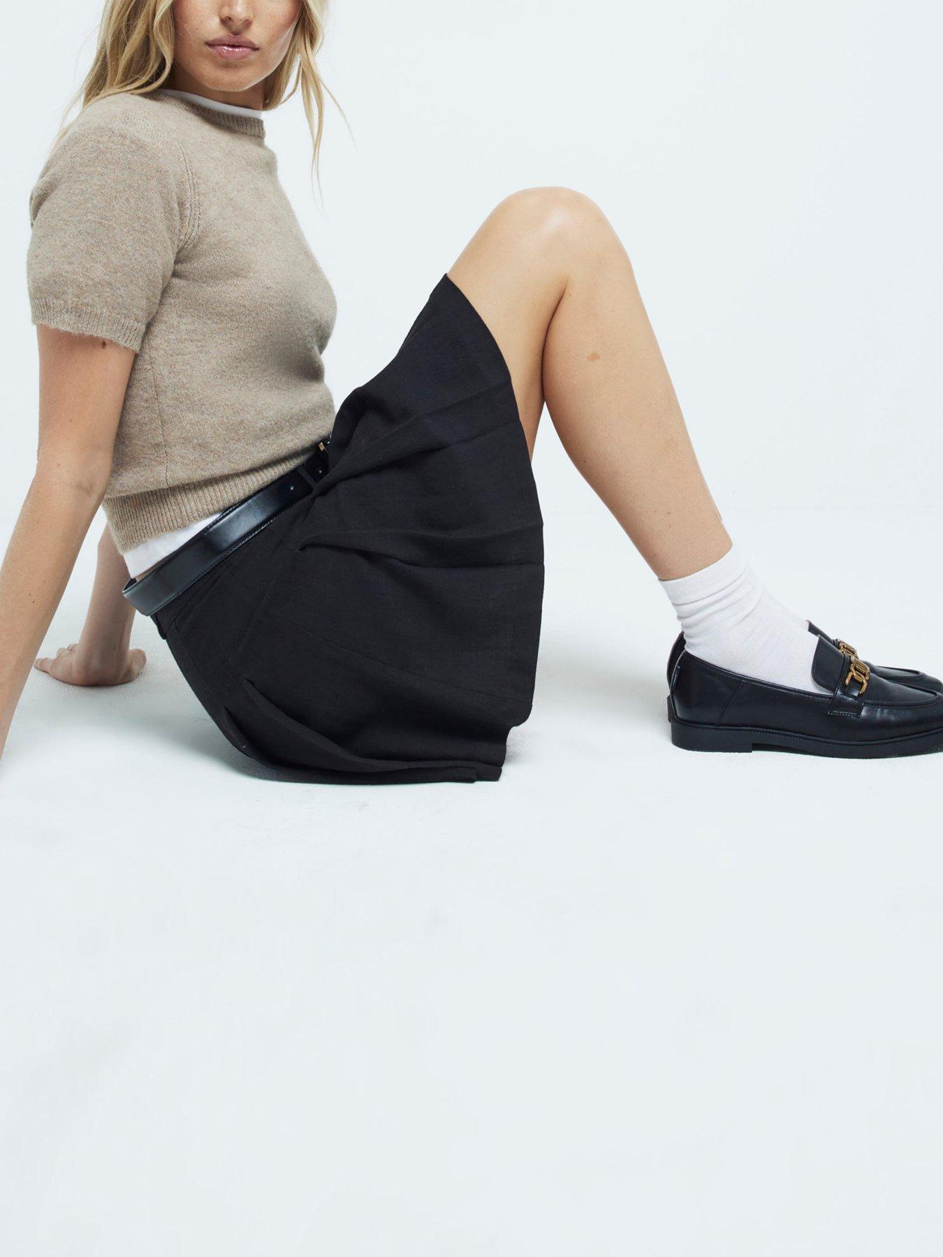 River Island Trim Flat Loafer Black Very