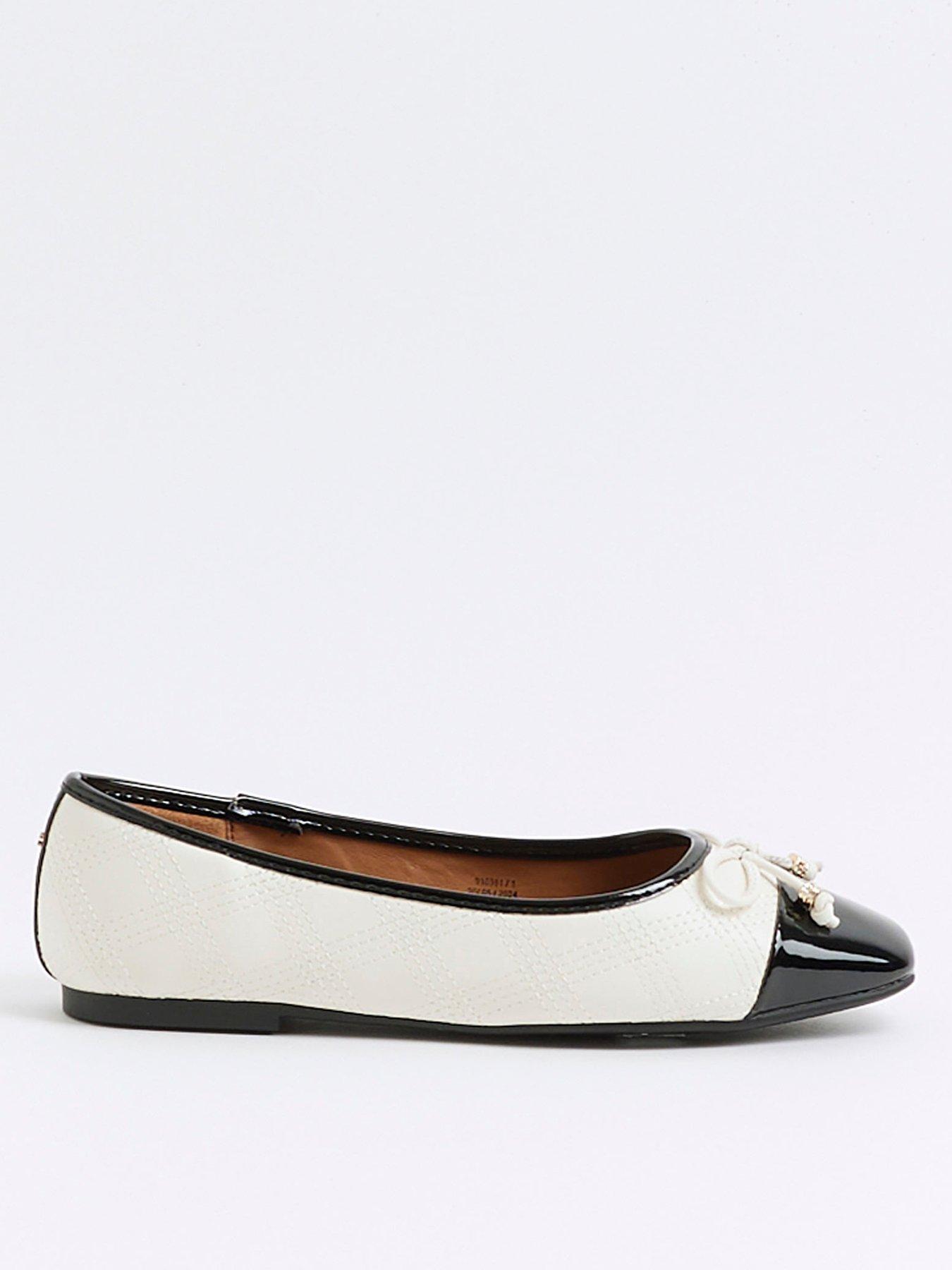 river island knot toe cap ballerina - beige