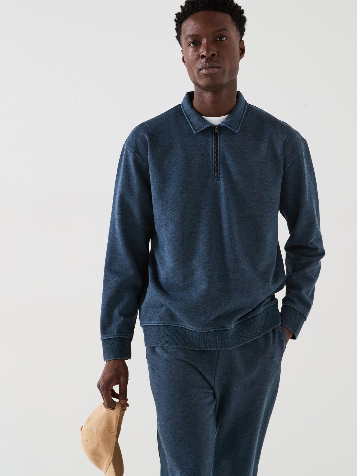 undefined Heavyweight 1/4 Zip Sweat - Navy