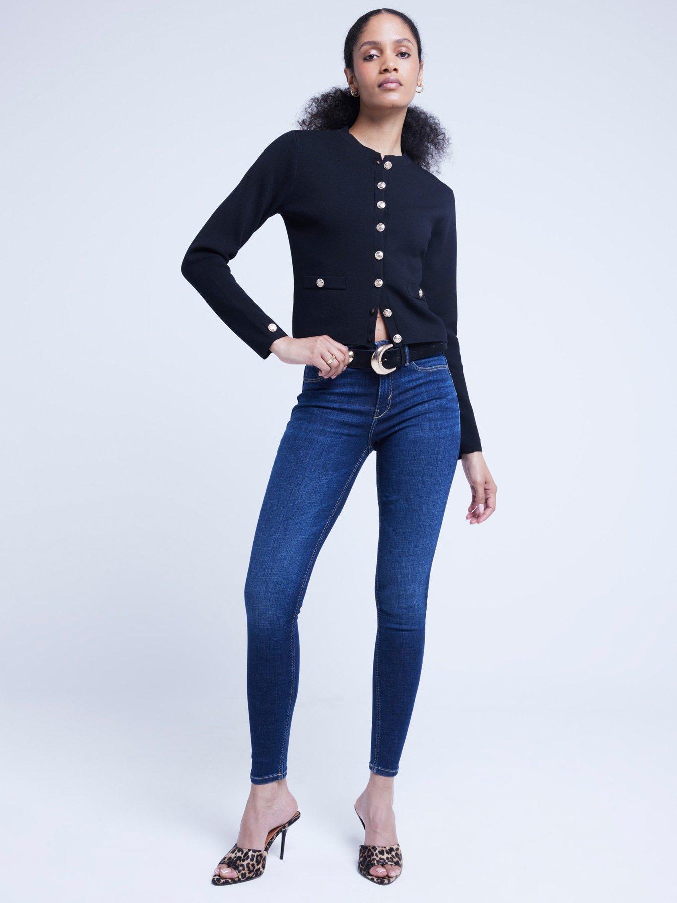 River Island Midi Rise Skinny Sculpt Jean - Dark Denim - Blue | Very
