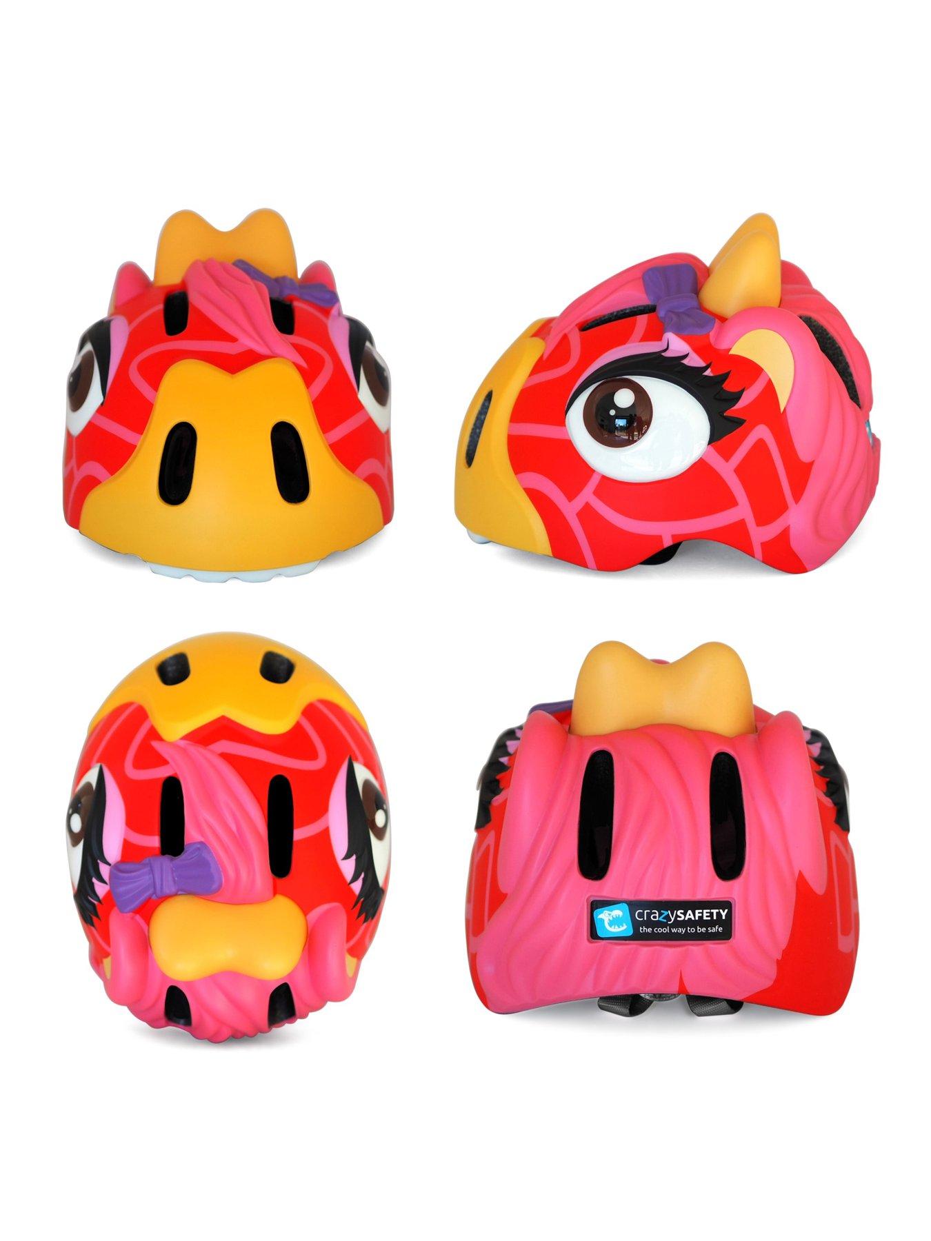 Crazy Safety Animal Kids Helmet - Red Giraffe 