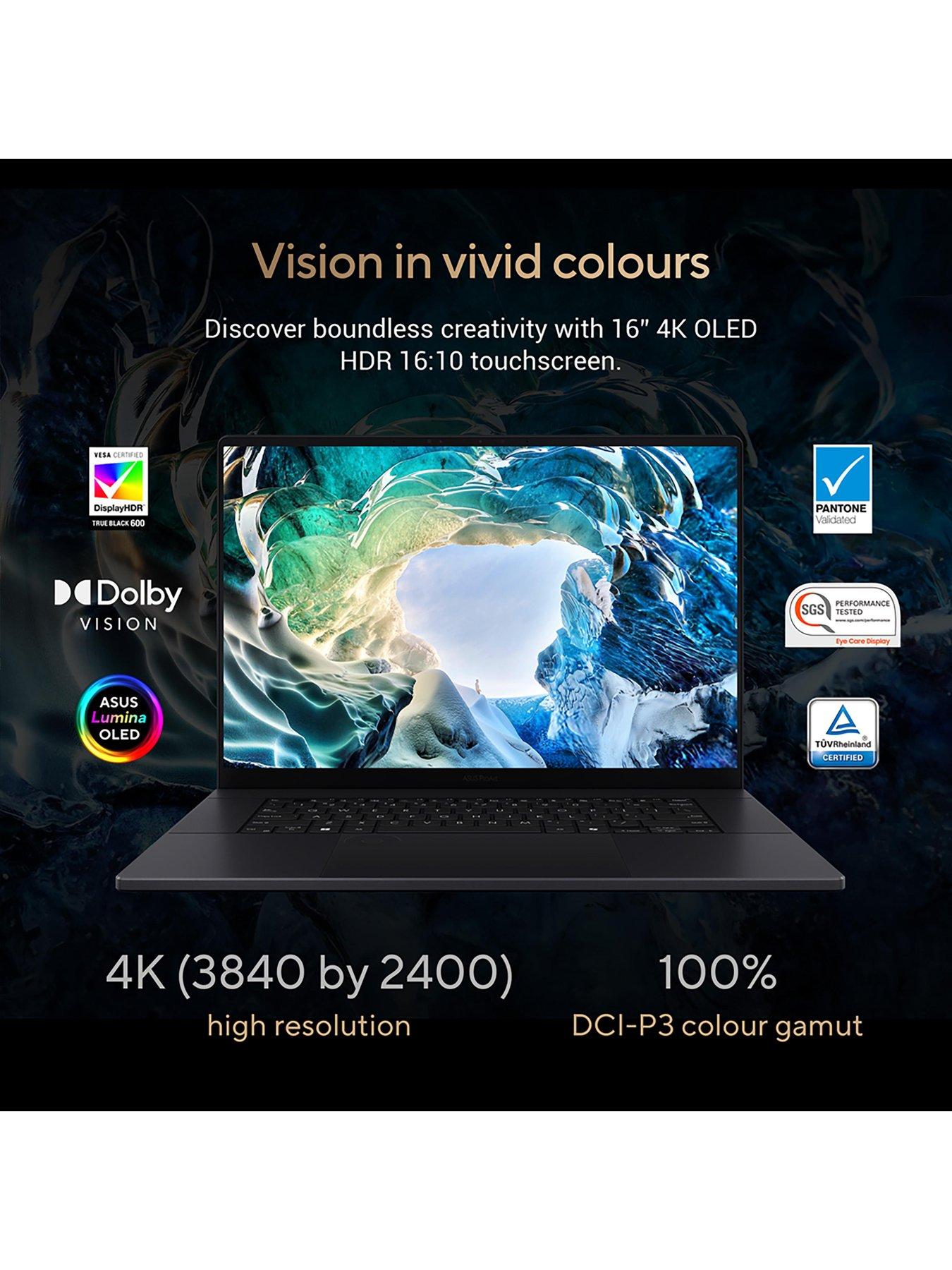 Image 5 of 7 of Asus ProArt P16 Laptop&nbsp;- 16in OLED WQUXGA Touchscreen,&nbsp;AMD Ryzen AI 9, GeForce RTX 4070, 32GB RAM, 1TB SSD&nbsp;- Black