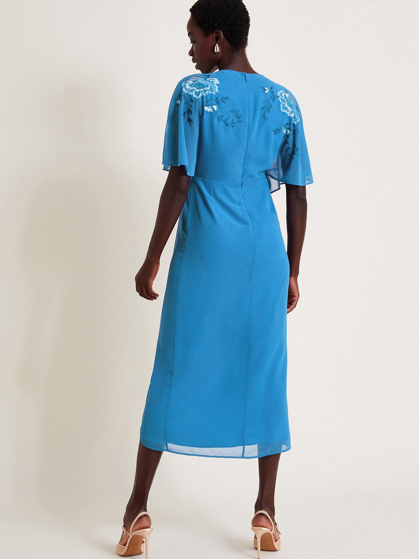 Monsoon Lyla Wrap Dress Blue Very
