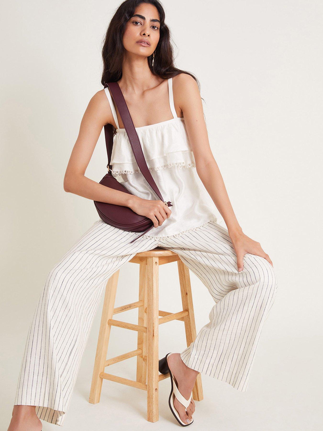 Image 5 of 6 of Monsoon Aesha Frill Cami - White