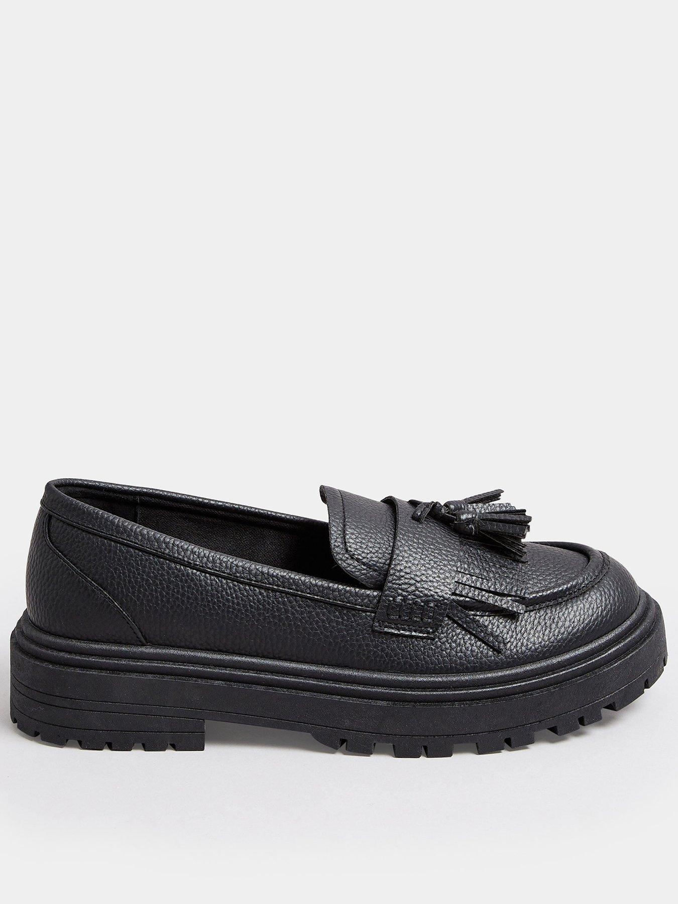 Yours Extra Wide Fit Chunky Tassel Loafer Black Very
