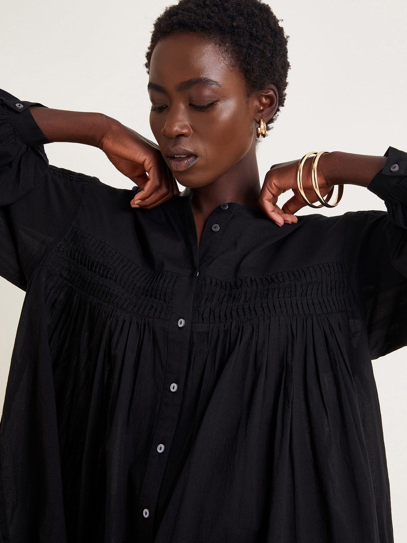 Image 4 of 6 of Monsoon Melissa Shirt Dress - Black