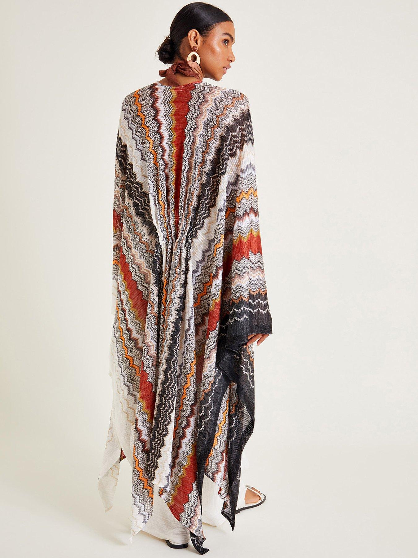 Image 2 of 6 of Monsoon Ava Stripe Kaftan - Multi