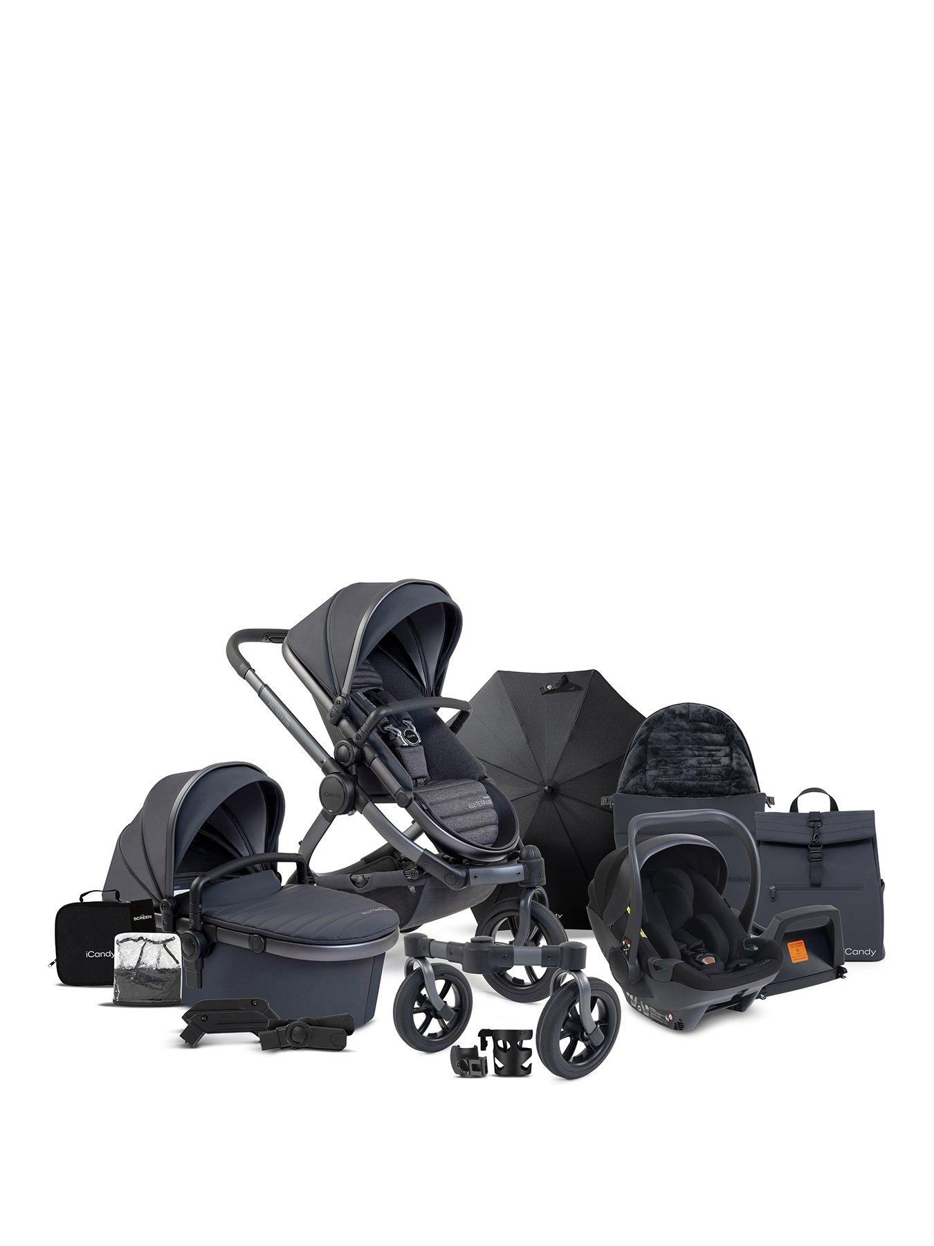 Icandy Peach 7 All-Terrain Travel System With Cocoon 360 Car Seat Storm