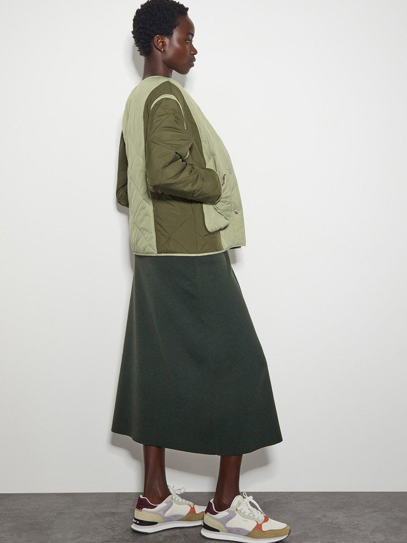 Image 6 of 6 of Monsoon Lulu Quilted Jacket - Khaki
