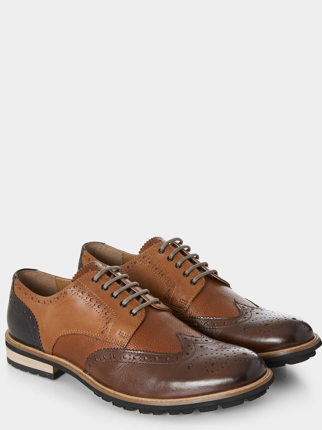 Image 5 of 6 of Joe Browns Savile Mixed Leather Brogue Shoes - Brown