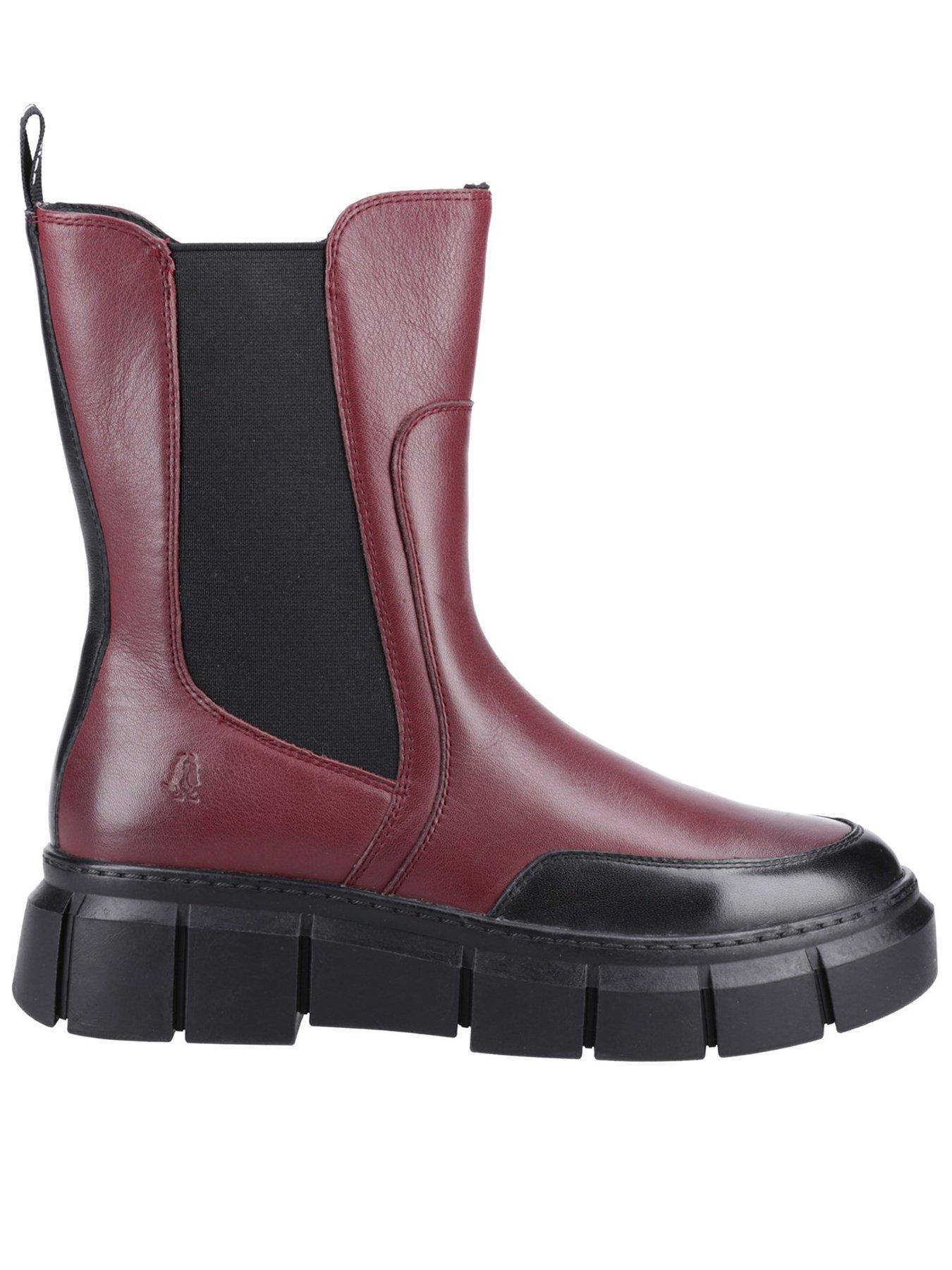 Hush puppies red boots best sale