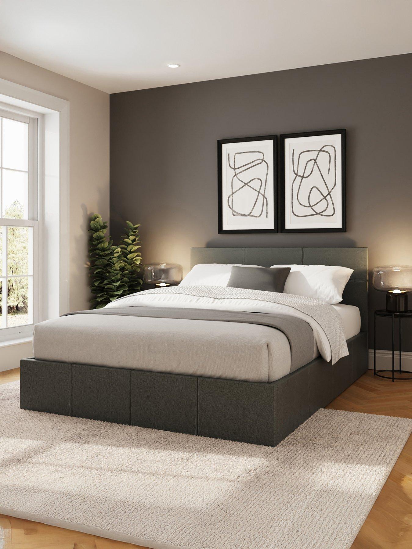 GFW Odessa Side Lift Up Ottoman Storage Bed with Sleepycastle Mattress Options (Buy  &  SAVE!)
