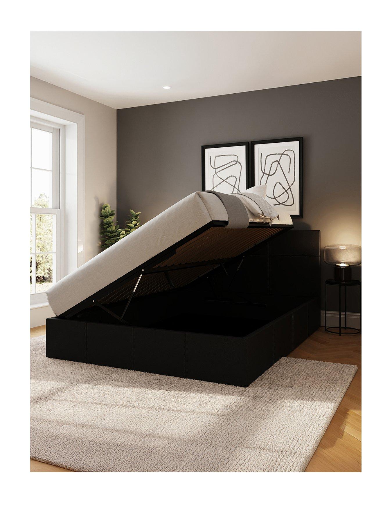 Image 2 of 7 of GFW Odessa Side Lift Up Ottoman Storage Bed with Sleepycastle Mattress Options (Buy &amp; SAVE!)
