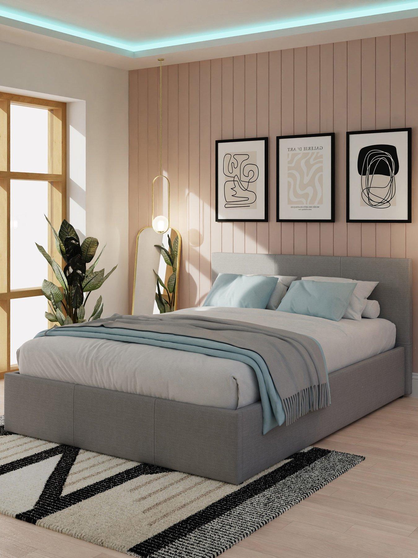 GFW Odessa Side Lift Up Ottoman Storage Bed with Sleepycastle Mattress Options (Buy  &  SAVE!)