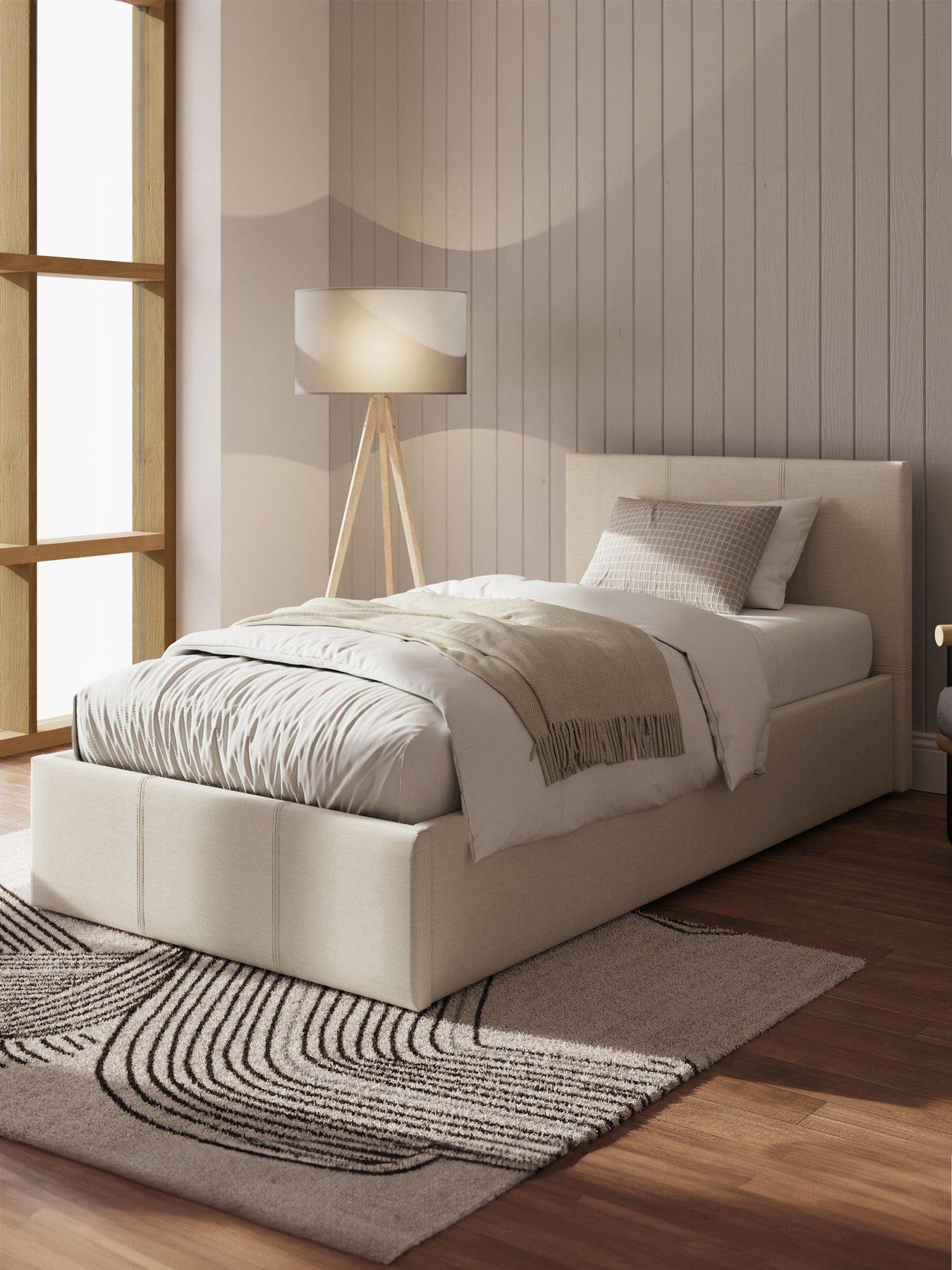 GFW Odessa Fabric Side Lift Up Ottoman Storage Bed with Sleepycastle Mattress Options (Buy  &  SAVE!)