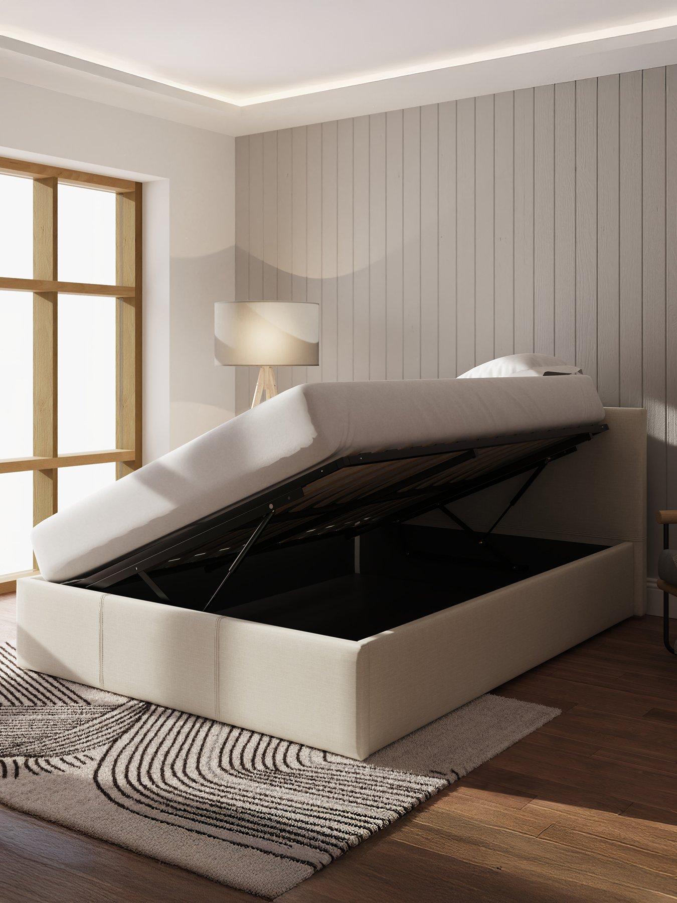 GFW Odessa Side Lift Up Ottoman Storage Bed with Sleepycastle Mattress Options (Buy  &  SAVE!)