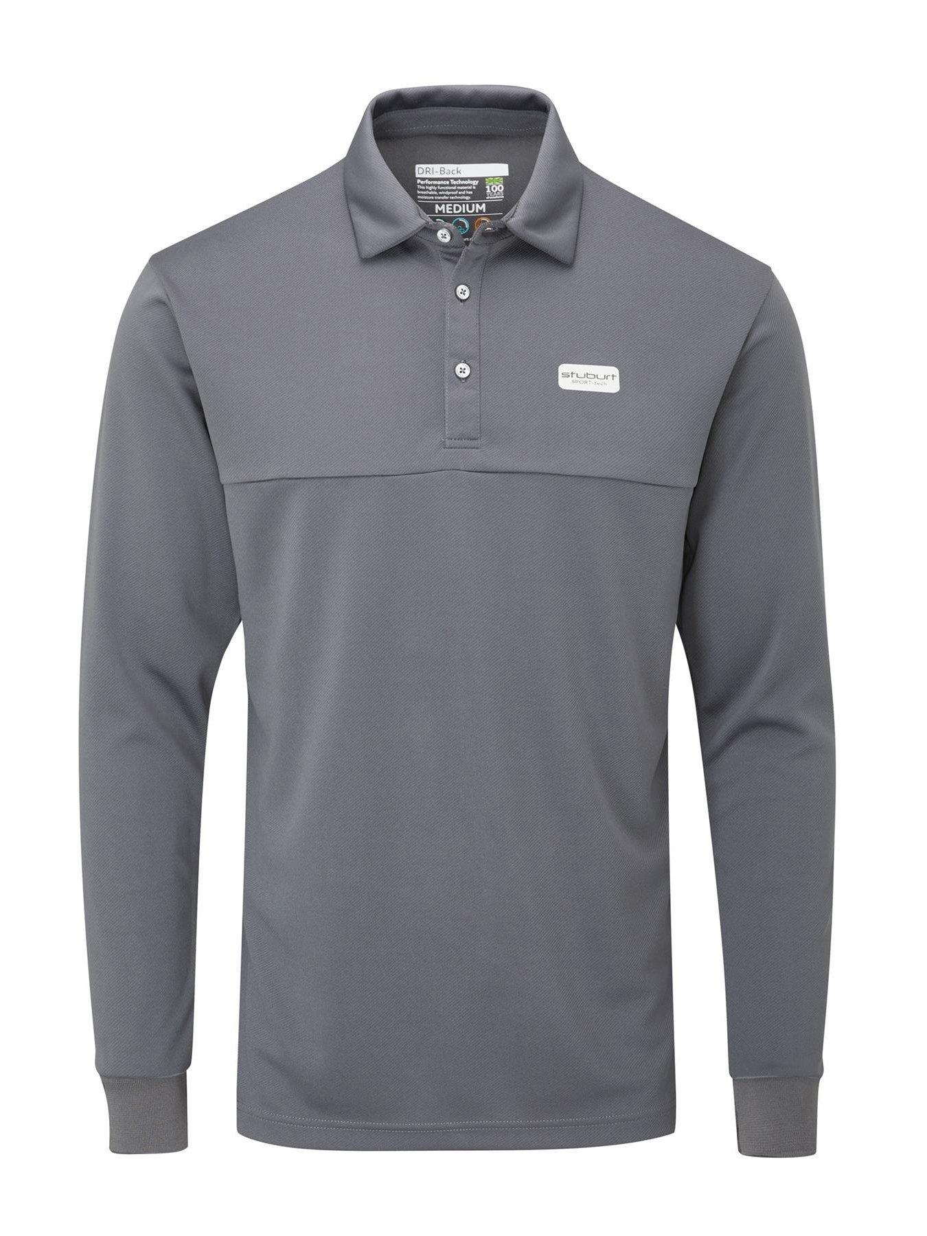 undefined Mens Sport Tech Golf  Long Sleeve Shirt - Grey
