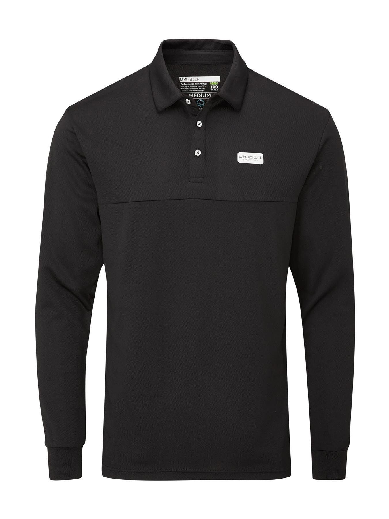 undefined Mens Sport Tech Golf Long Sleeve Shirt - Black