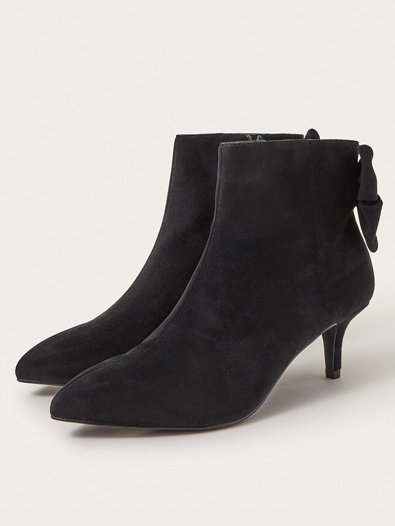 Black leather women's evie booties best sale