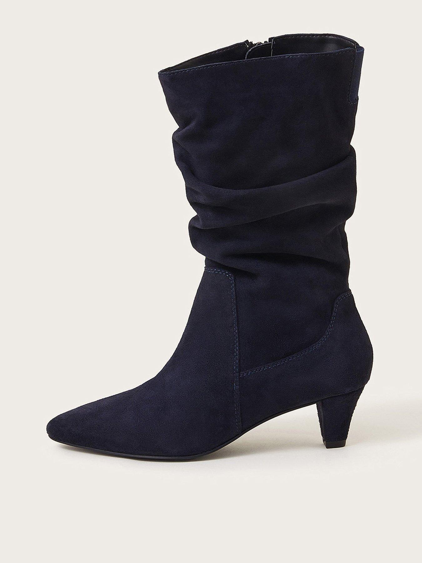 Monsoon Nina Suede Rouched Boots