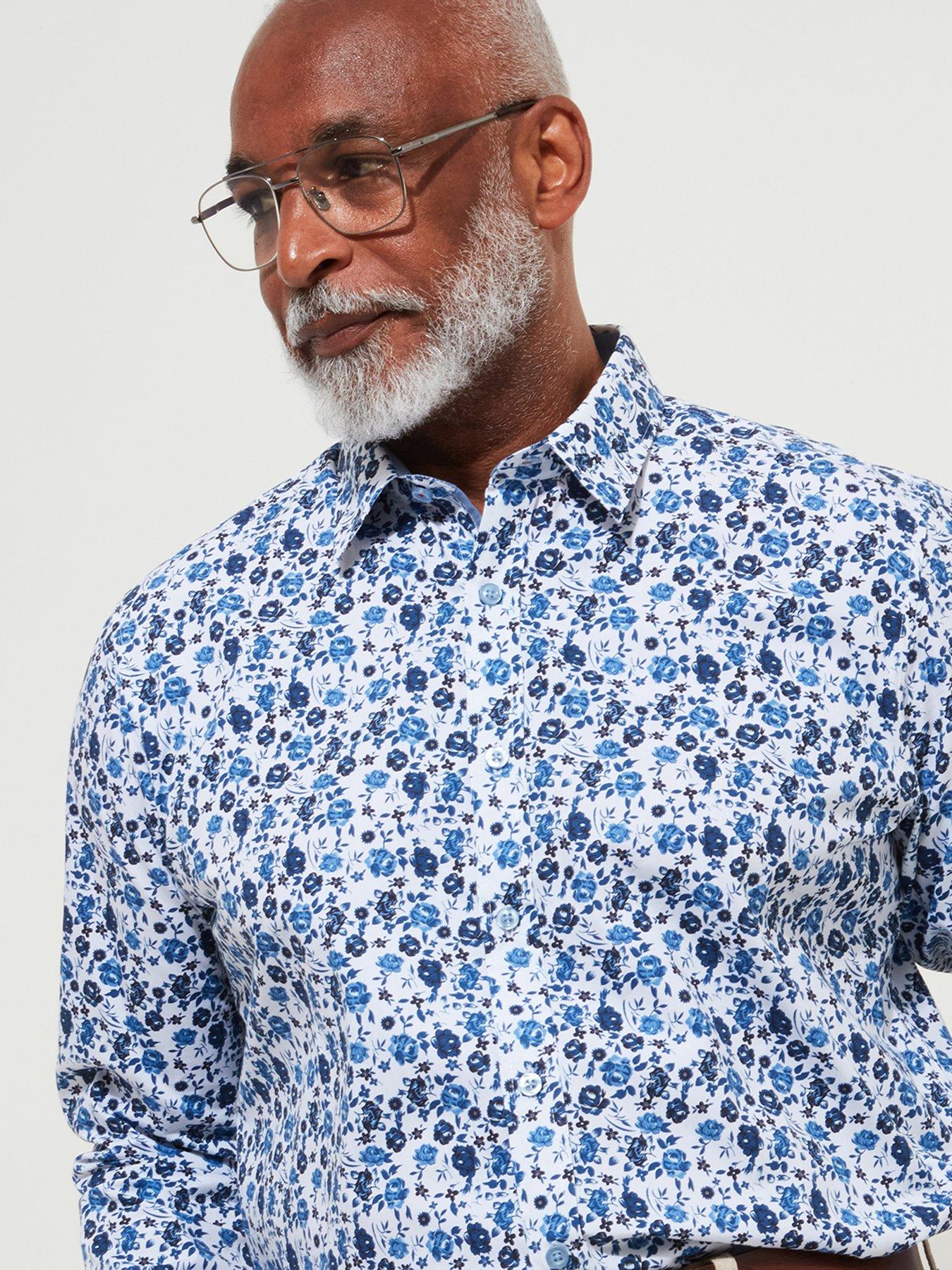 Image 2 of 6 of Joe Browns Long Sleeve Simple And Stylish Floral Print Shirt - Blue