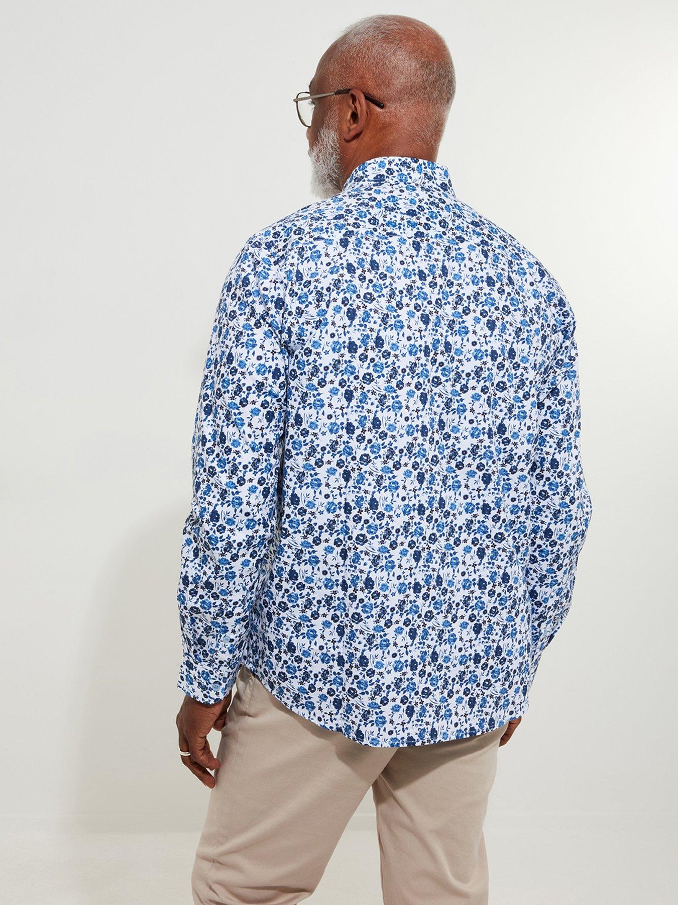 Image 3 of 6 of Joe Browns Long Sleeve Simple And Stylish Floral Print Shirt - Blue